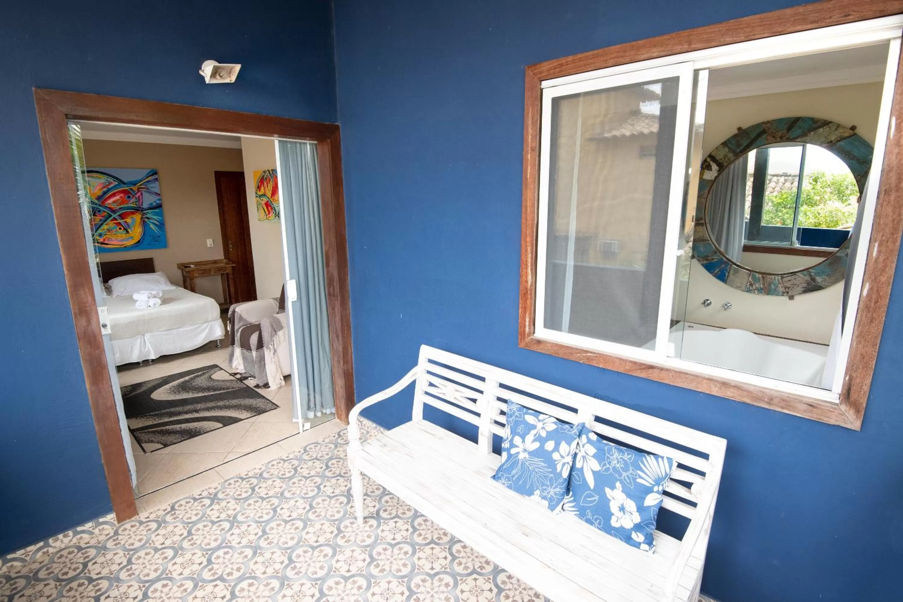 Balcony/Terrace, Bed in Pousada La Dolce Vita