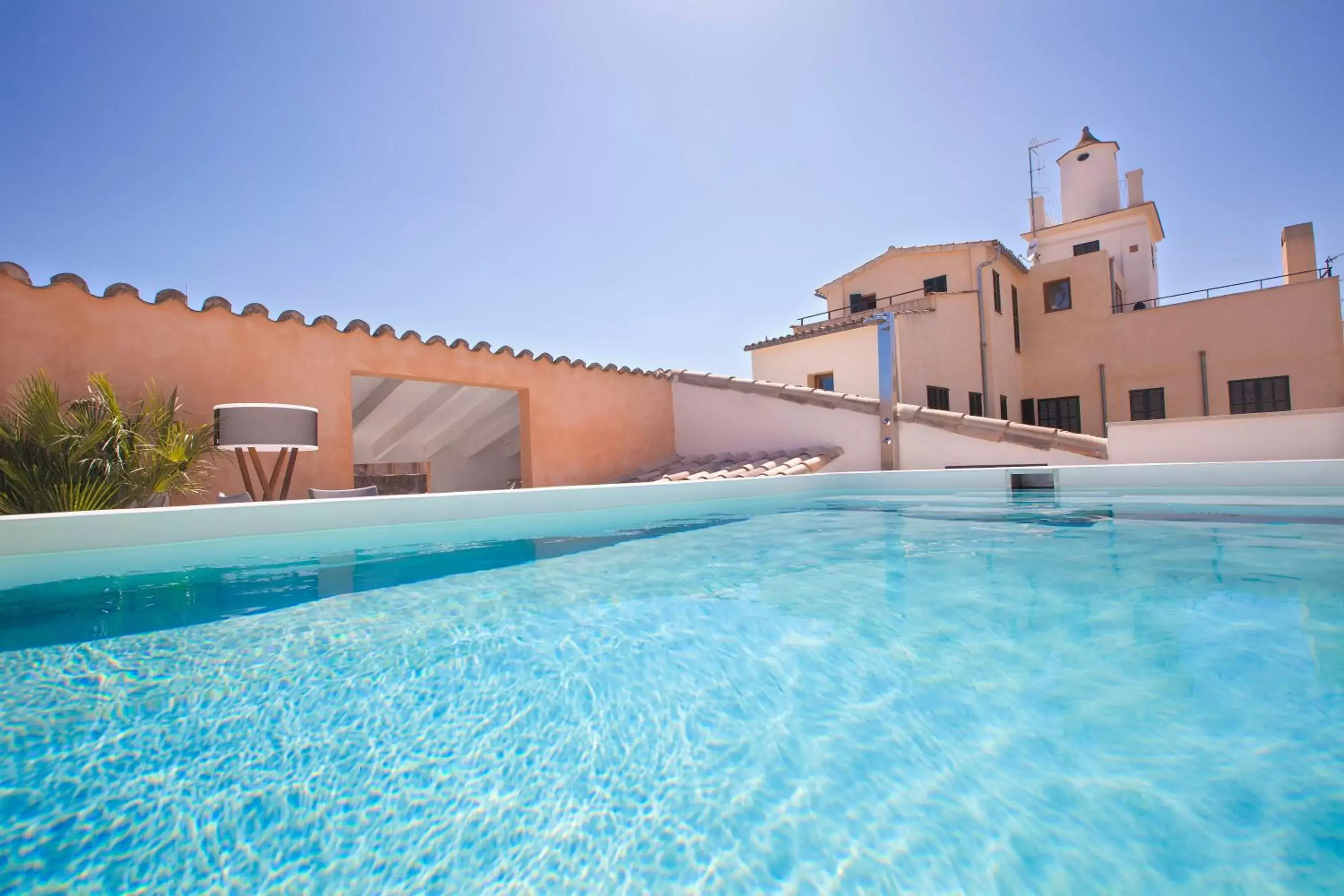 Balcony/Terrace, Swimming Pool in Boutique Hotel Posada Terra Santa