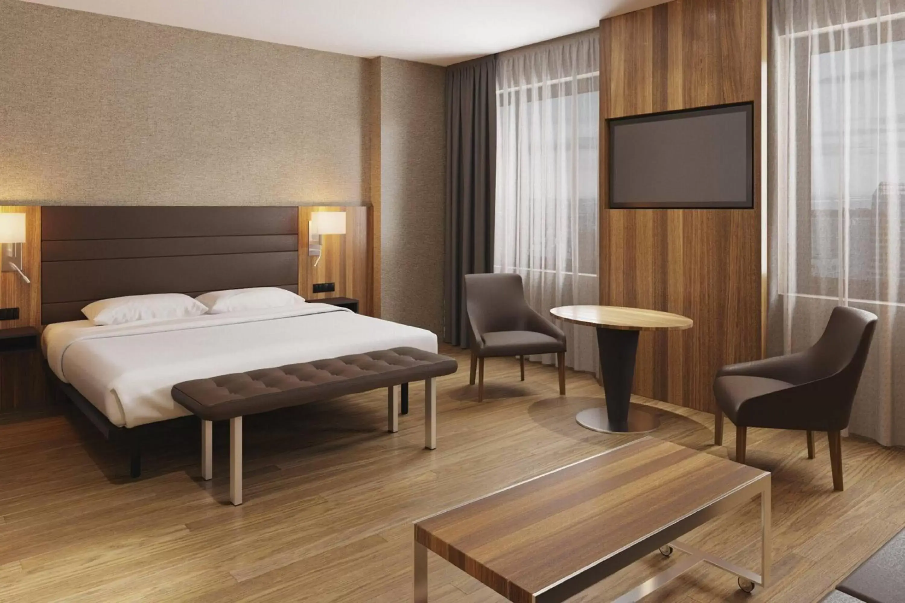 Photo of the whole room, Bed in AC Hotel by Marriott Riga