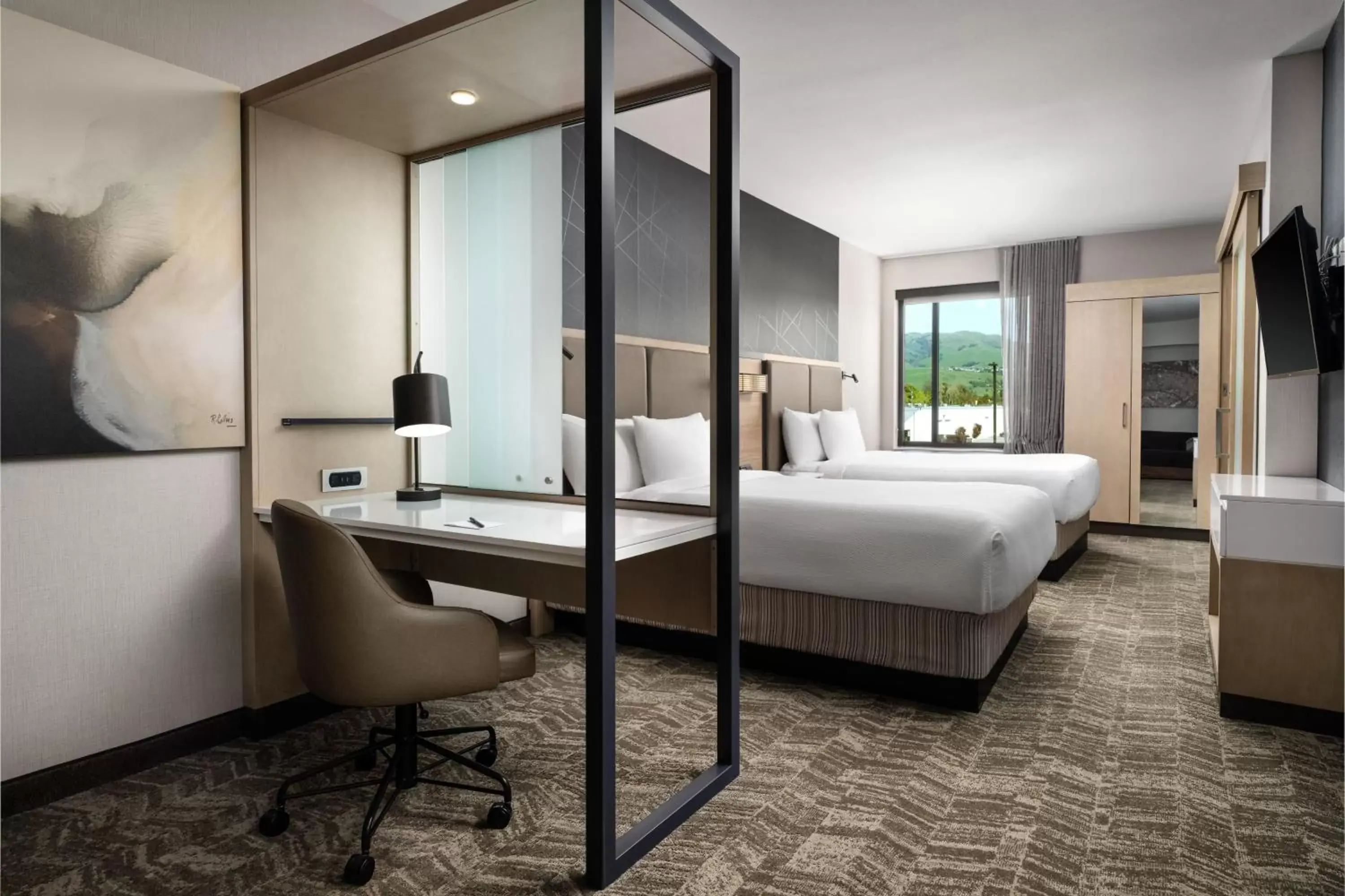 Suite with Two Queen Beds and Trundle Bed - Hearing Accessible in SpringHill Suites by Marriott Milpitas Silicon Valley Suite with Two Queen Beds and Trundle Bed - Hearing Accessible in SpringHill Suites by Marriott Milpitas Silicon Valley