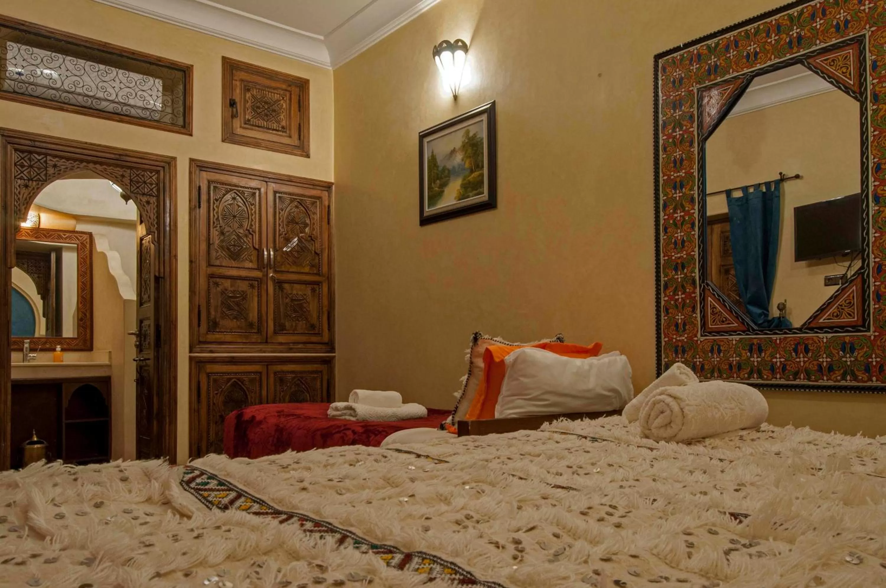 Bed in Riad Merzouga
