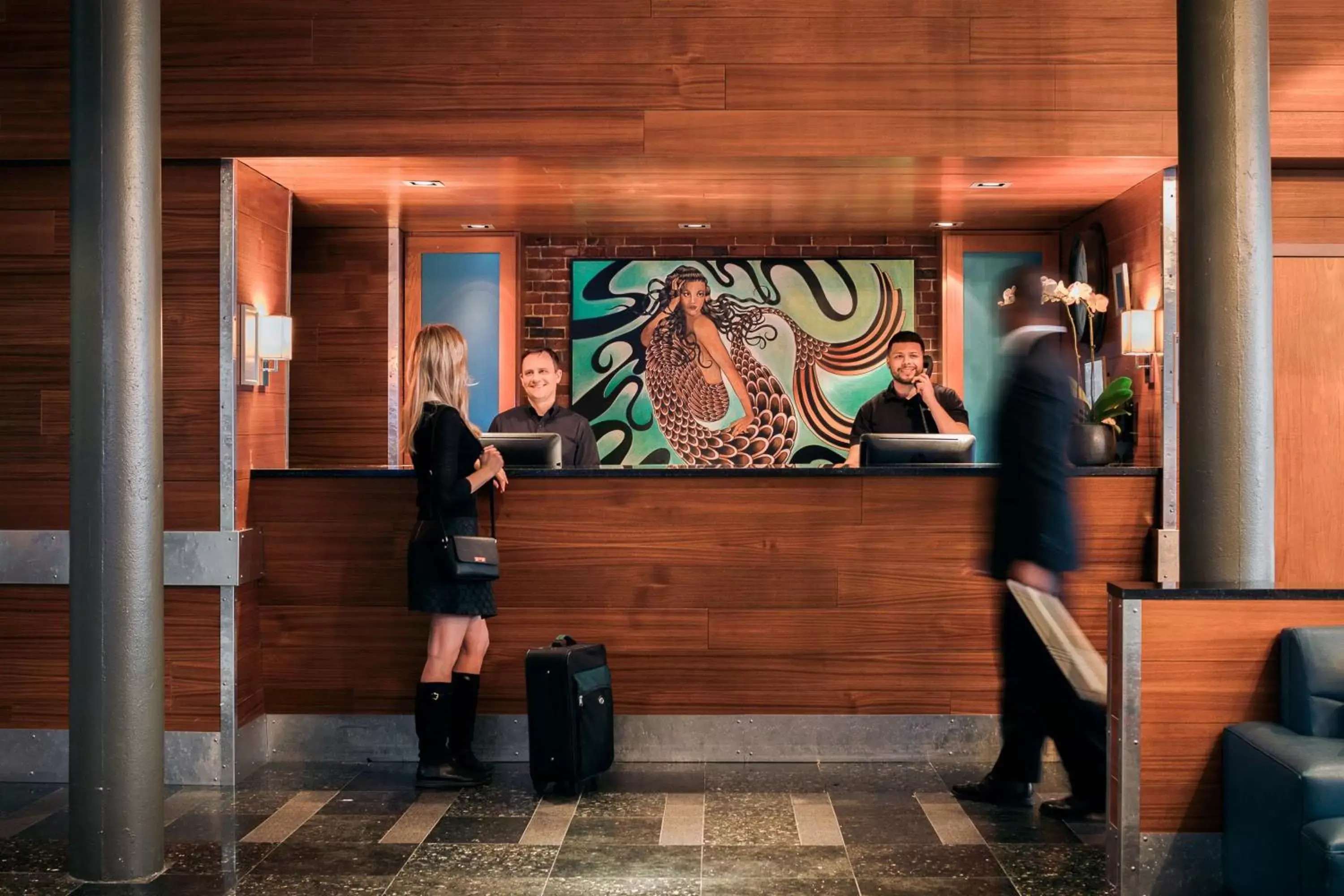 Lobby or reception in Harborside Inn