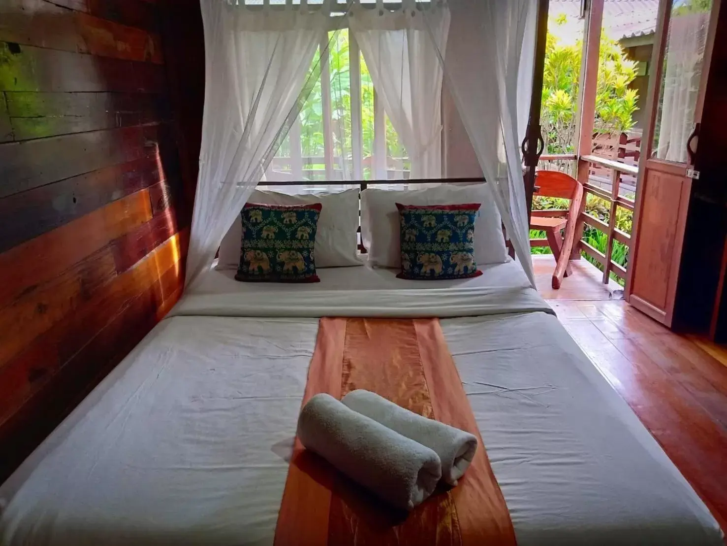 Bed in Namkhong Guesthouse and Resort