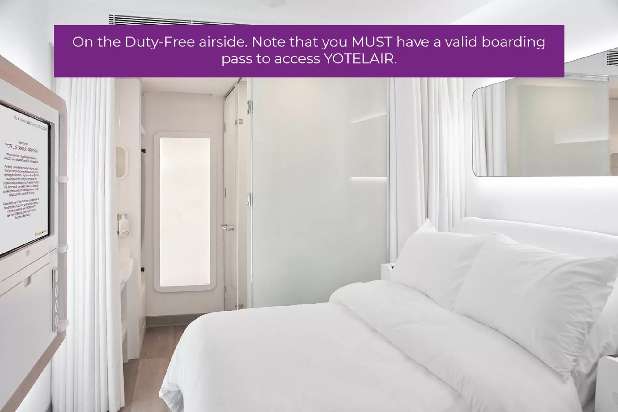Shower, Bed in YOTELAIR Istanbul Airport, Duty free - International Transit area