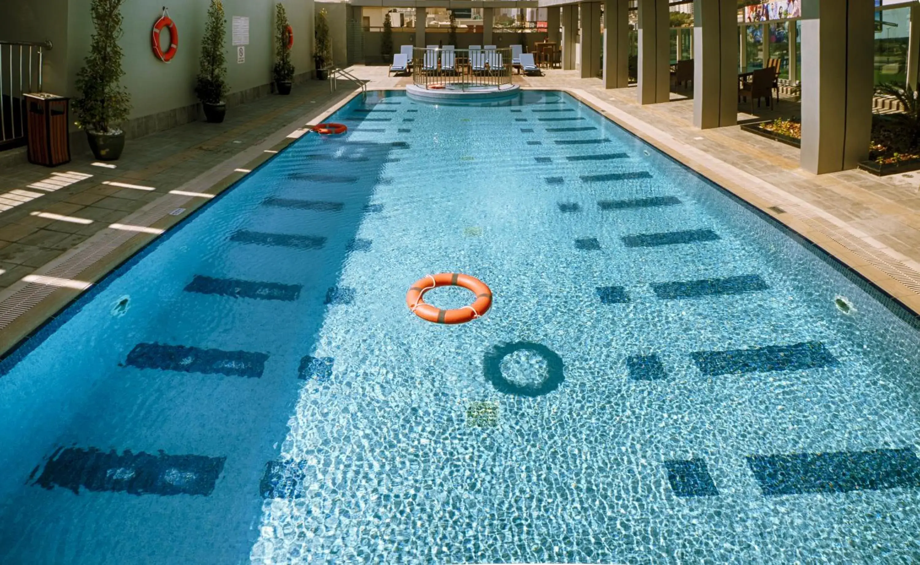 Swimming Pool in Rose Park Hotel - Al Barsha, Opposite Metro Station