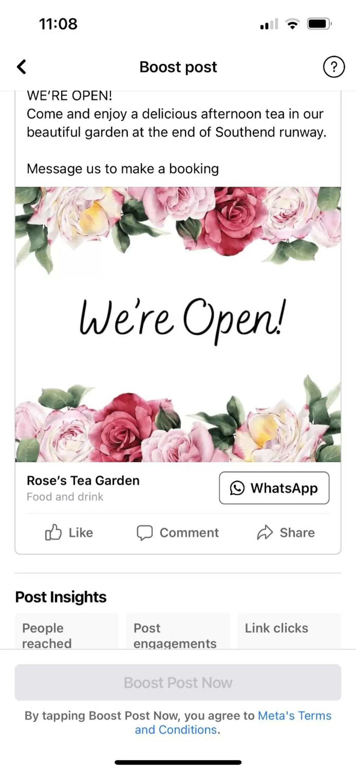 Restaurant/places to eat in Southend Airport Bed & Breakfast