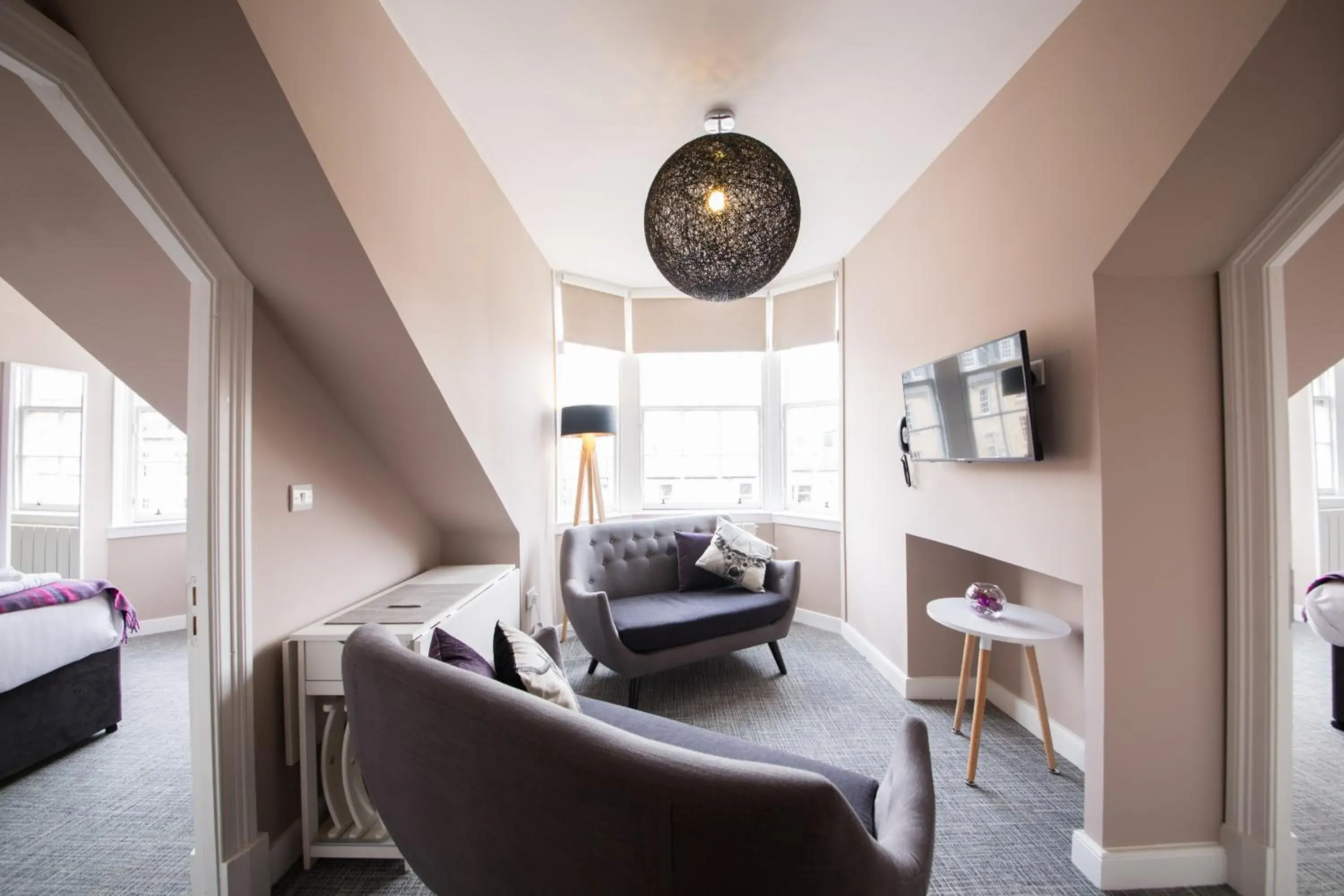 TV and multimedia, Seating Area in The Spires Serviced Apartments Edinburgh