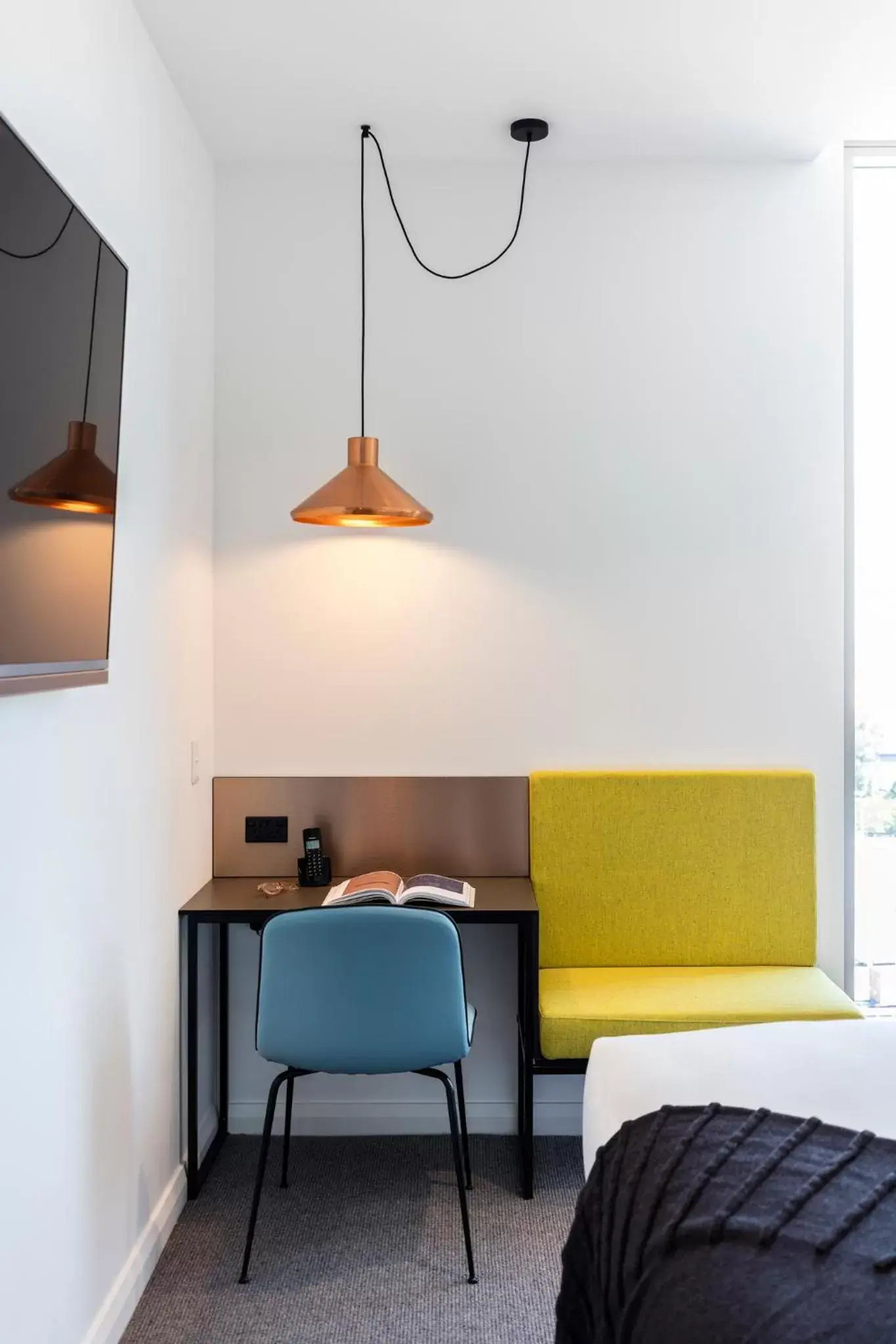 Seating area, Bed in Citadines Connect Sydney Airport Seating area, Bed in Citadines Connect Sydney Airport