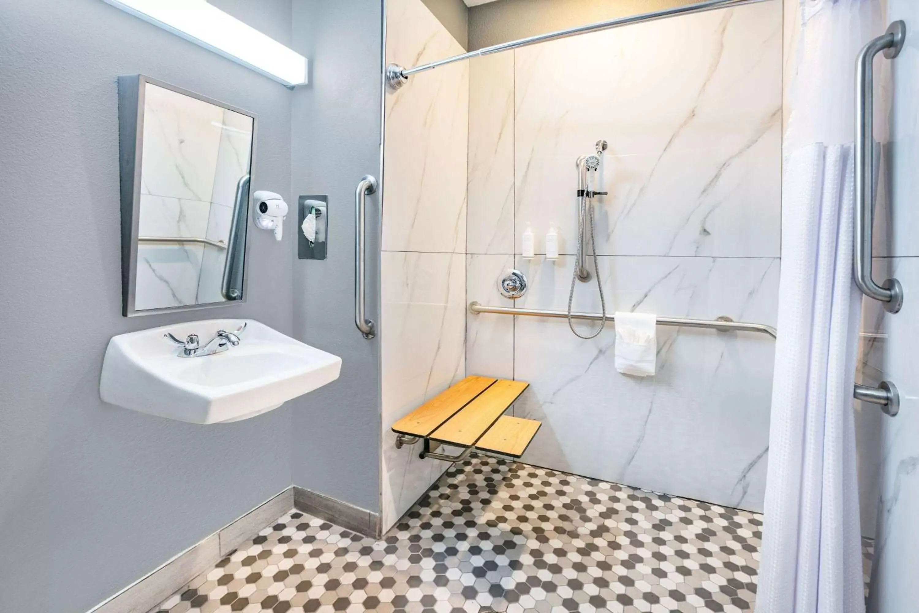 Shower, Bathroom in Microtel Inn & Suites by Wyndham Austin Airport