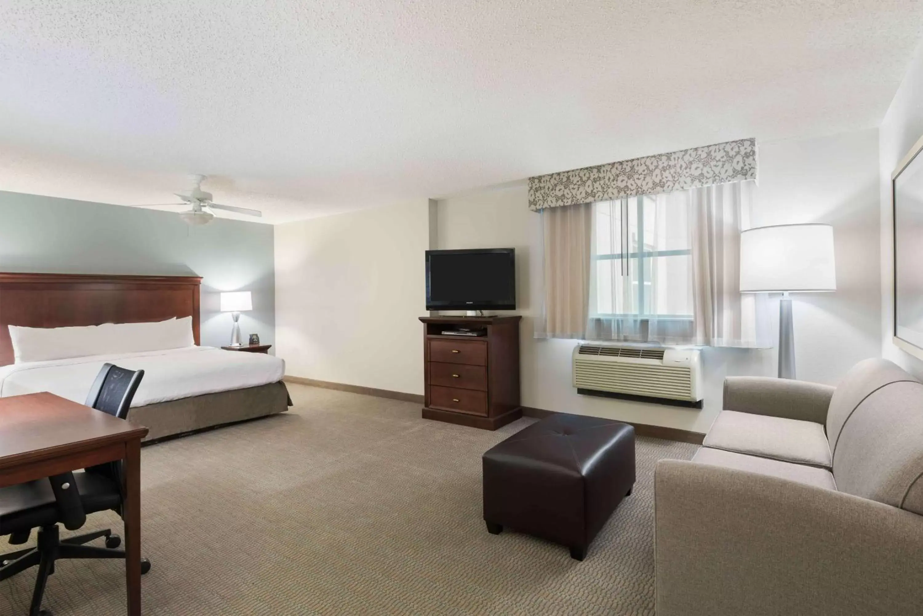 Bedroom, TV/Entertainment Center in Homewood Suites by Hilton Tampa Airport - Westshore