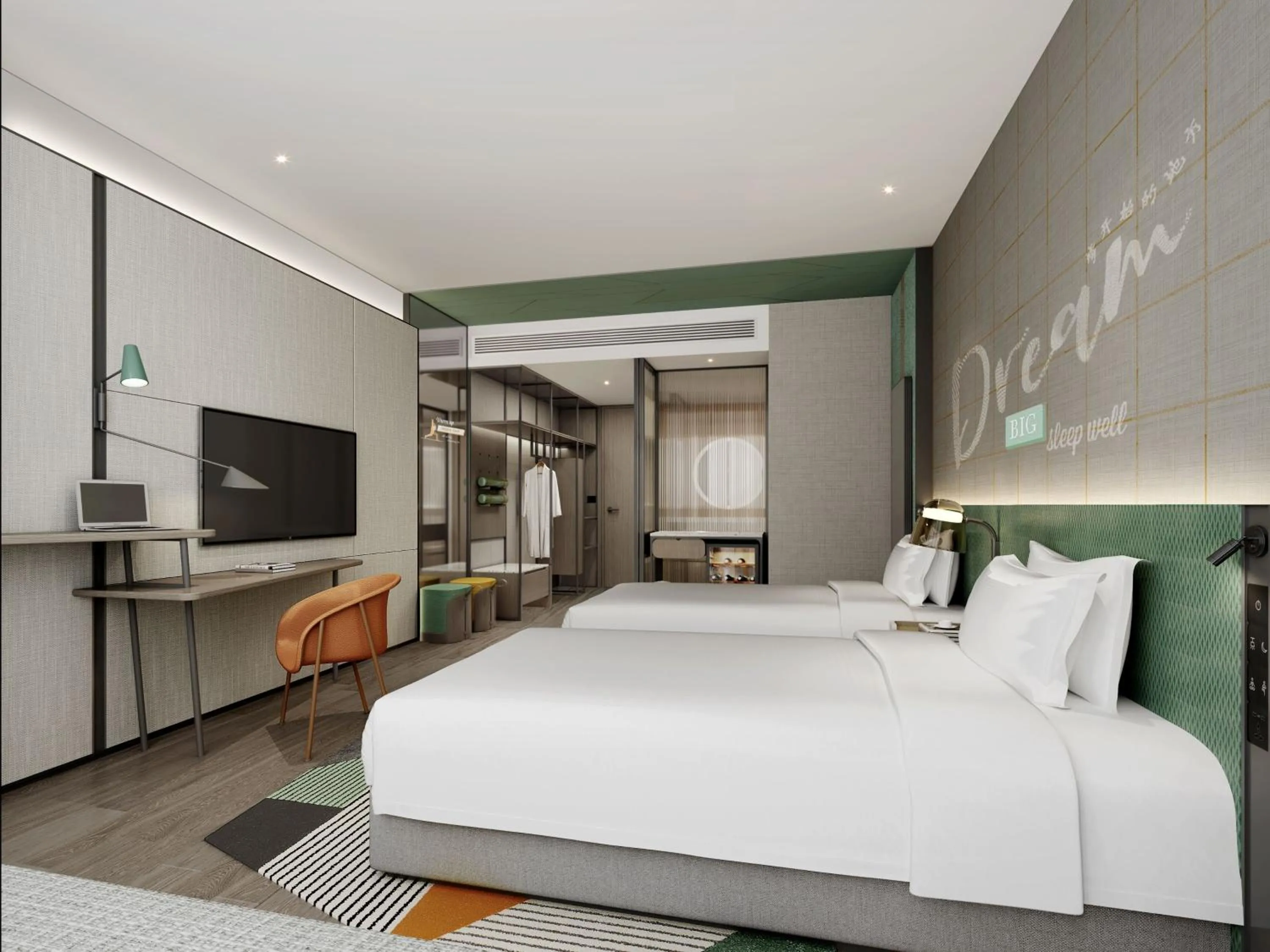 Photo of the whole room, Bed in EVEN Hotels Shenzhen Guangming Cloud Park by IHG