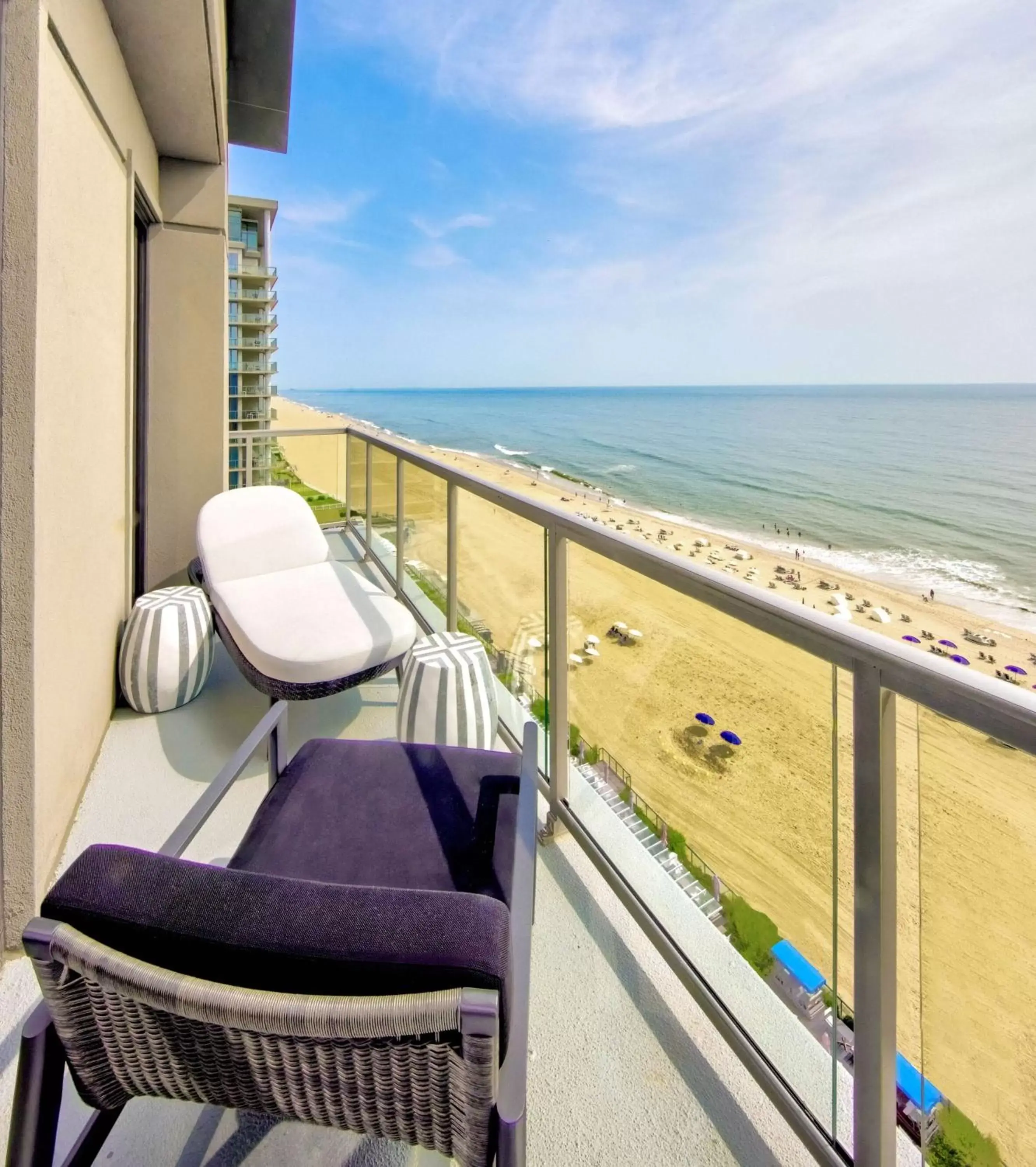 View (from property/room), Balcony/Terrace in Embassy Suites By Hilton Virginia Beach Oceanfront Resort