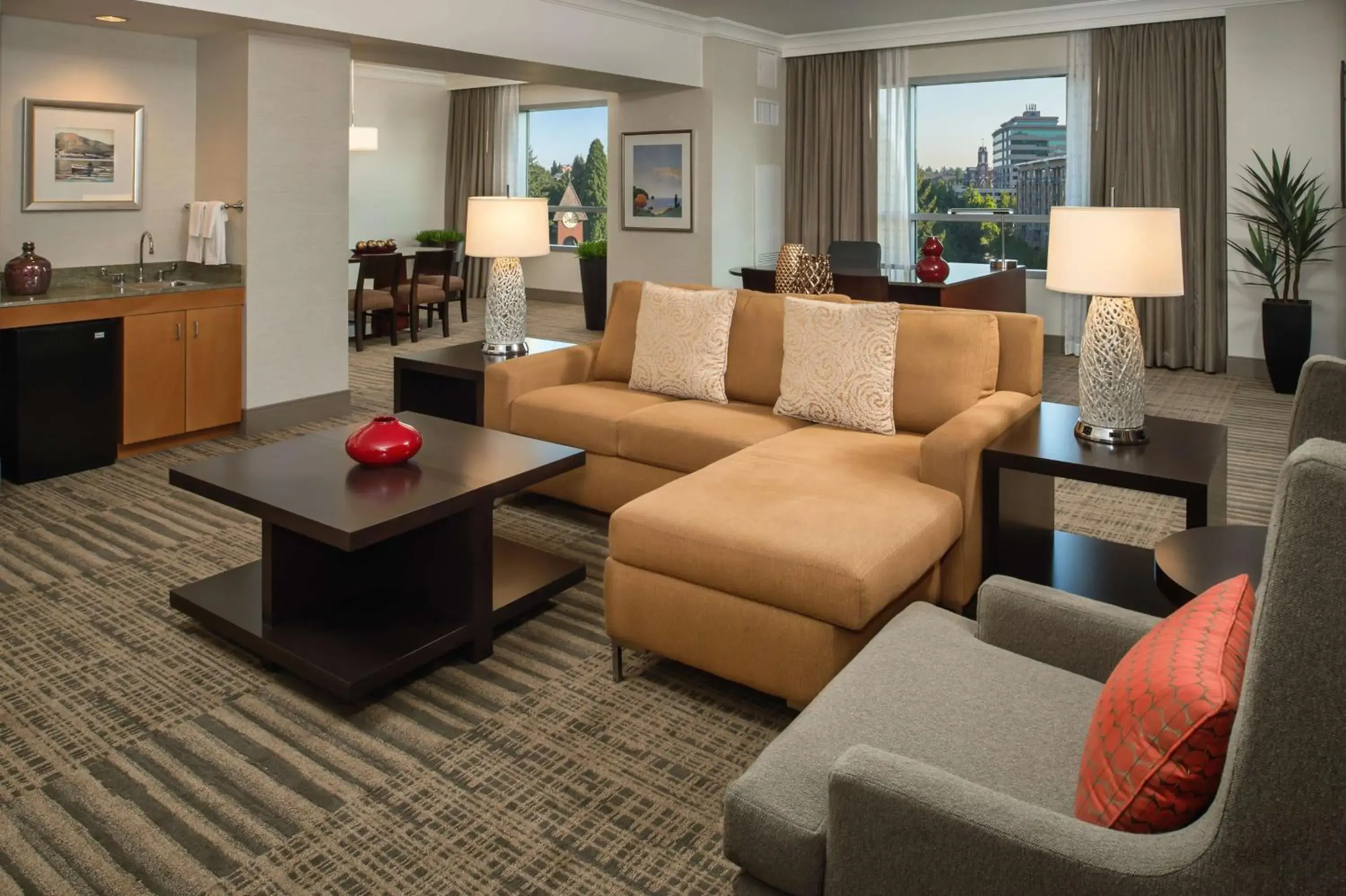 Bathroom, Seating Area in Hilton Vancouver Washington