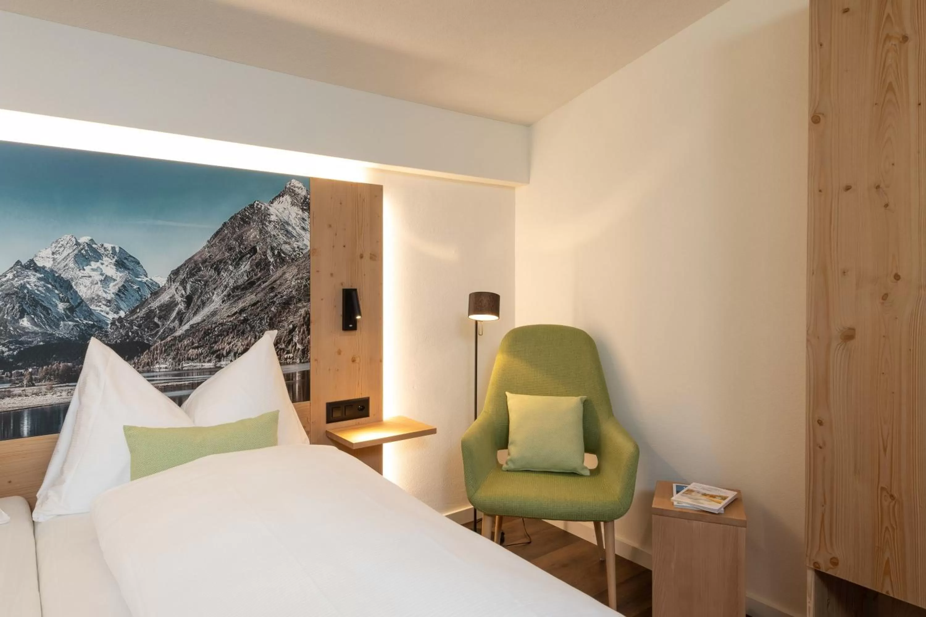 Bed in Berghotel Randolins