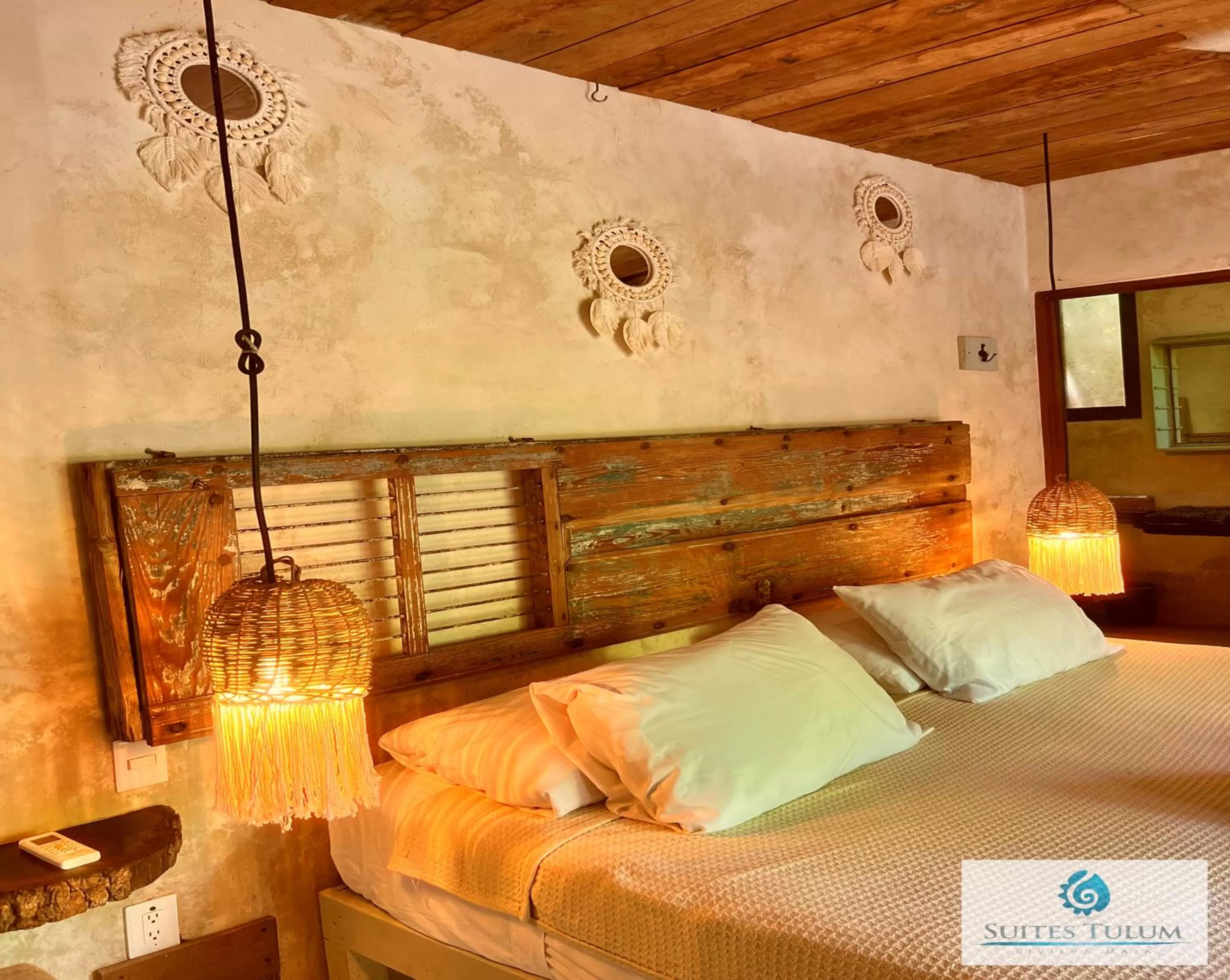 Decorative detail, Bed in Suites Tulum