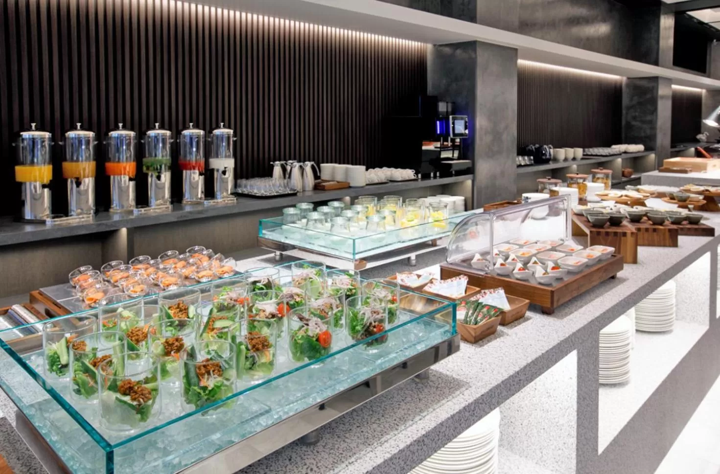 Buffet breakfast in Hotel JAL City Fukuoka Tenjin