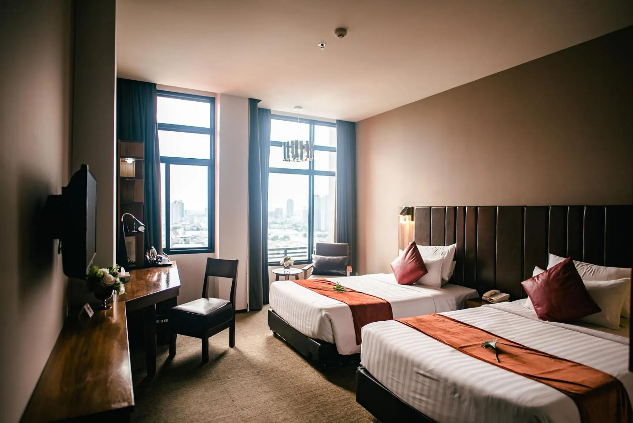 Bed in Grand Howard Hotel Bangkok