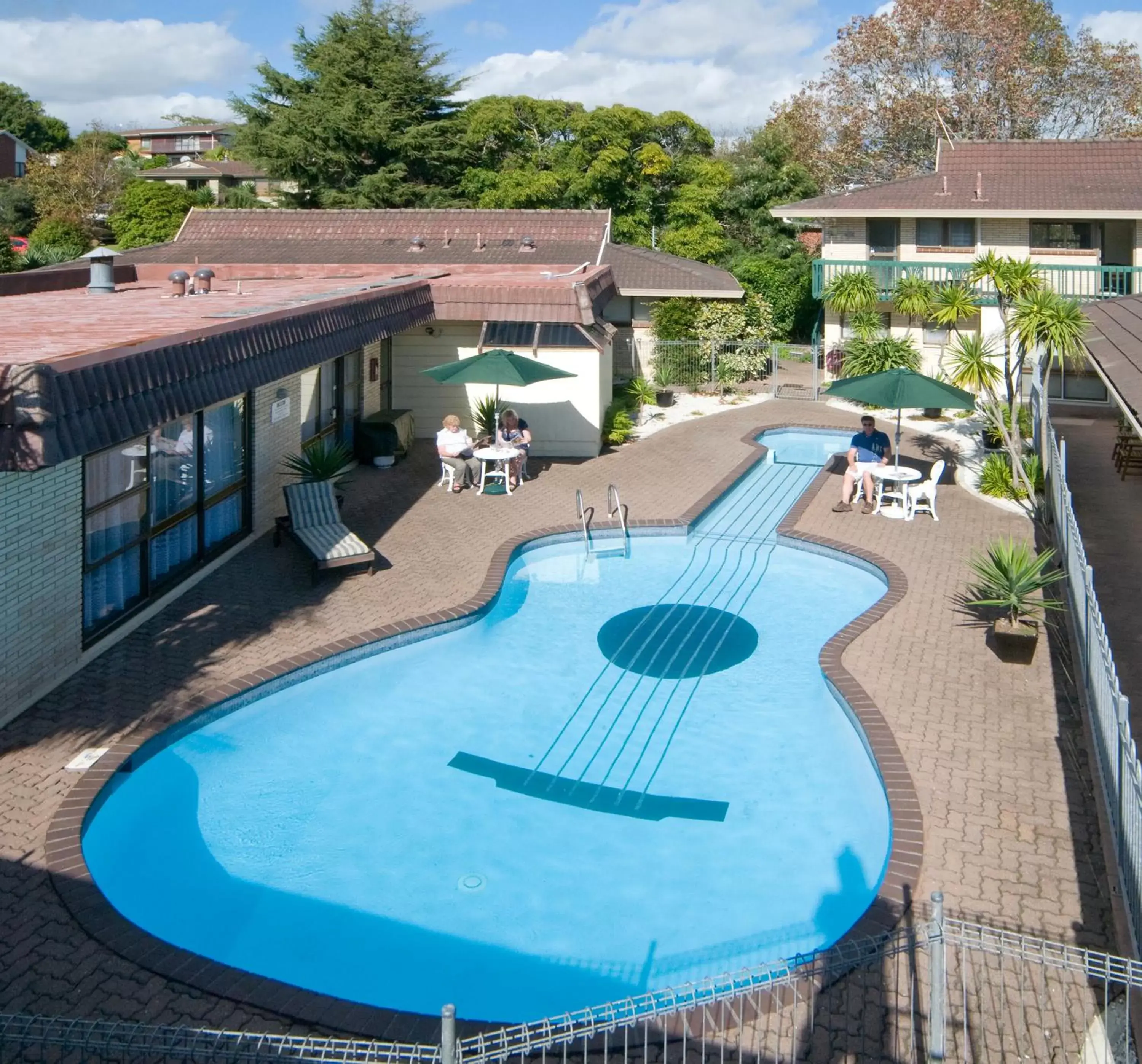 Summer, Pool View in Dukes Midway Lodge