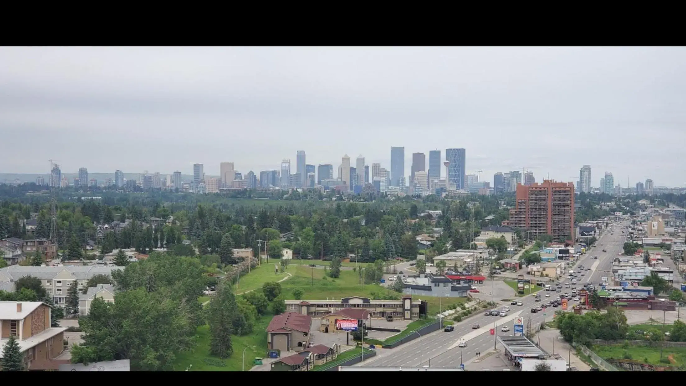 City view in Canadas Best Value Inn Chinook Station