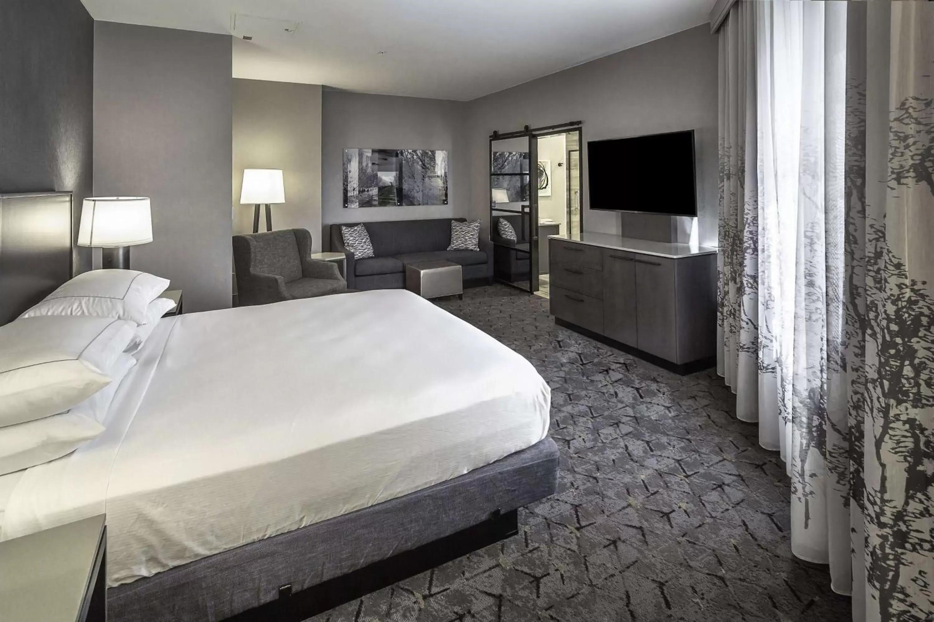 Living room, Bed in DoubleTree by Hilton Modesto