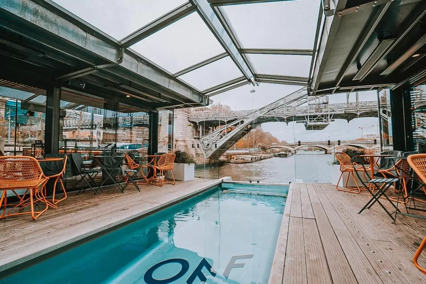 Patio, Swimming Pool in Hotel OFF Paris Seine