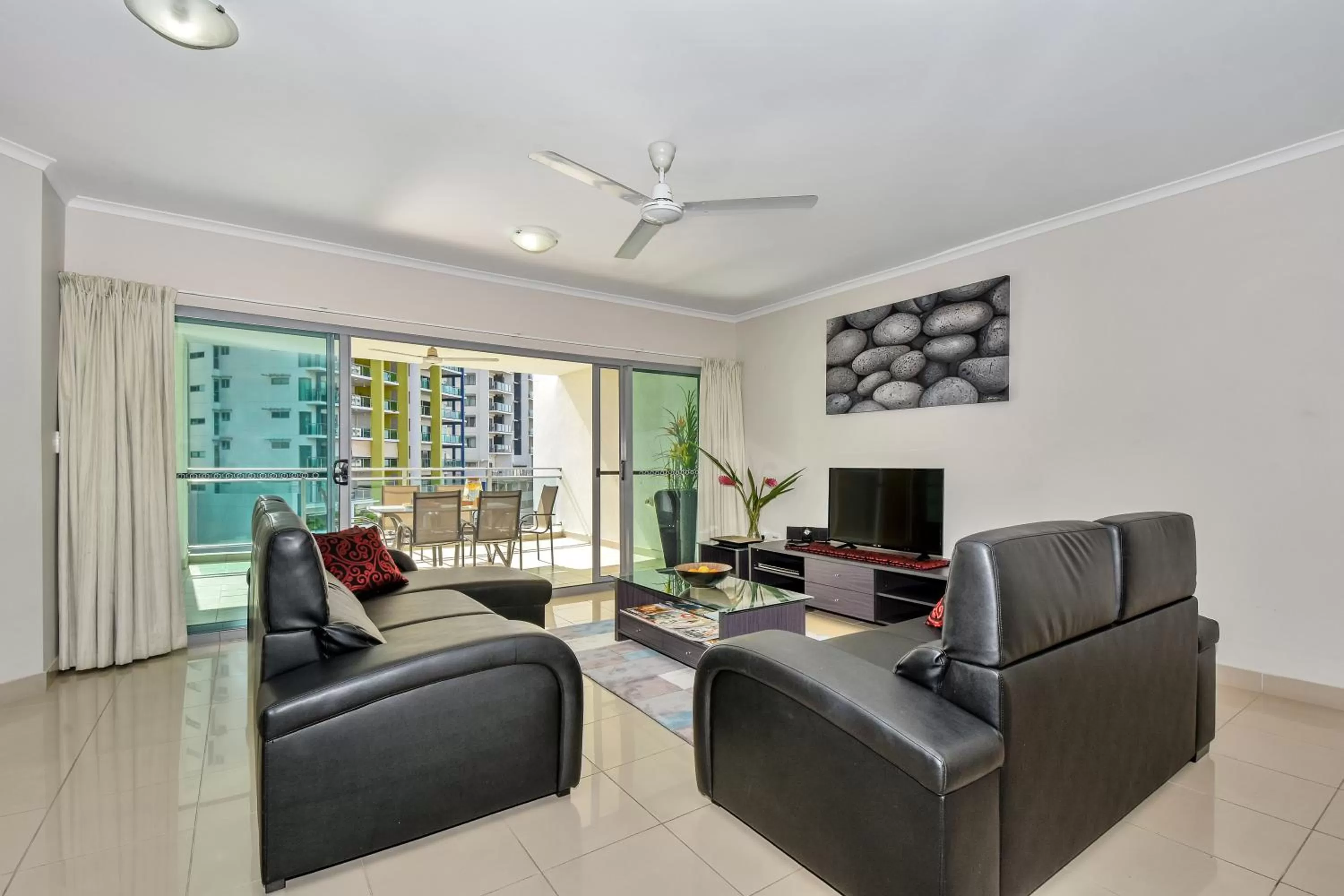 Living room in Argus Apartments Darwin