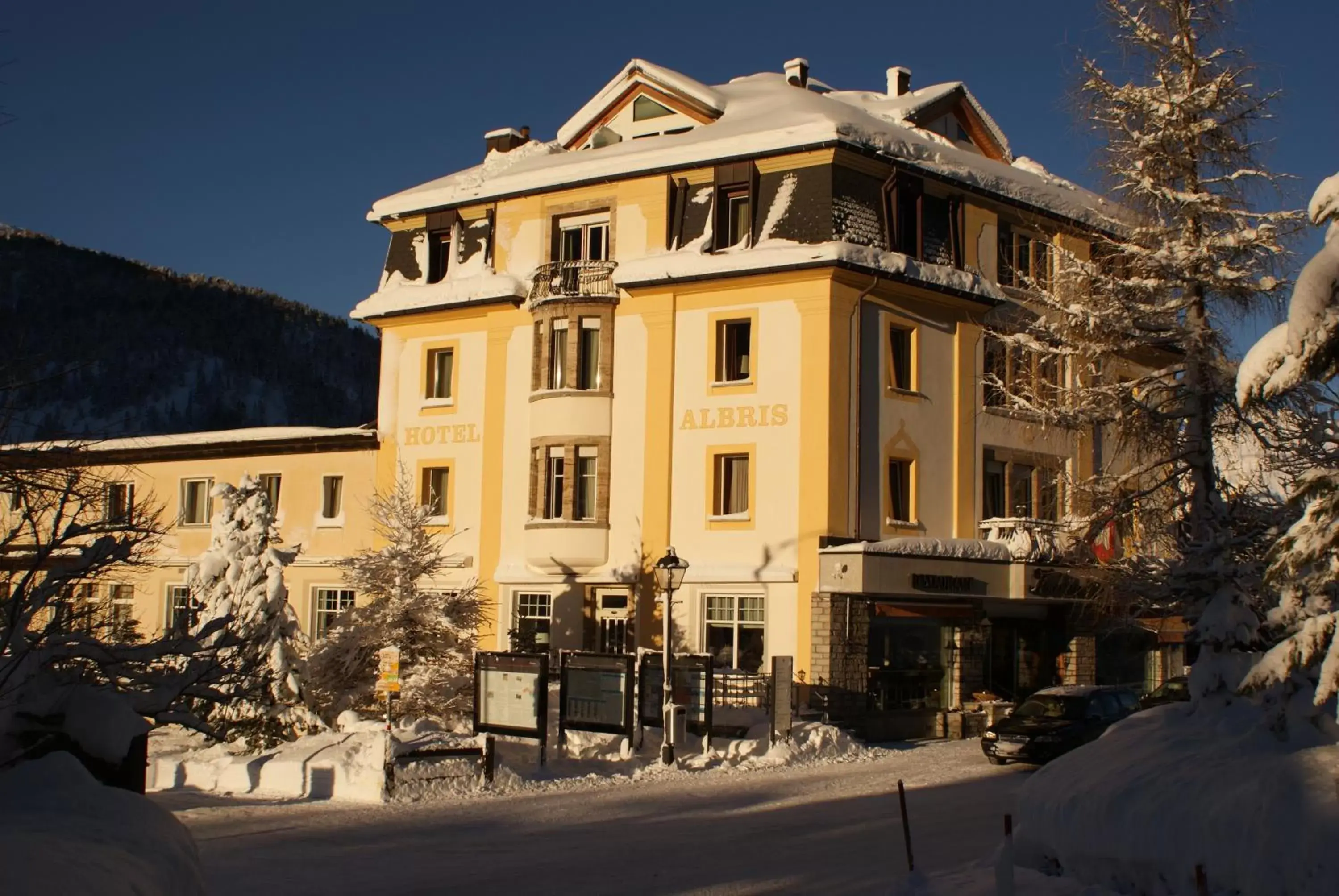 Facade/entrance, Winter in Hotel Albris