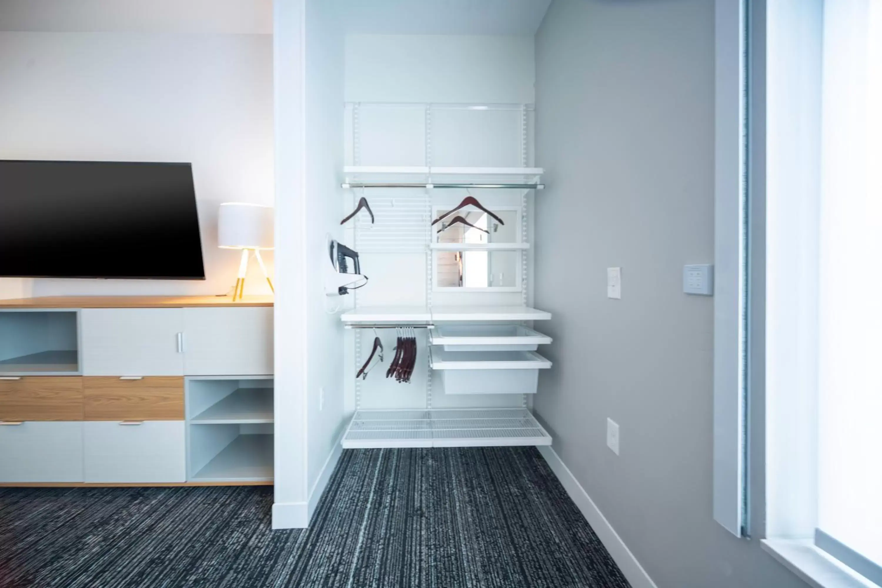 wardrobe, TV/Entertainment Center in TownePlace Suites by Marriott Louisville Downtown