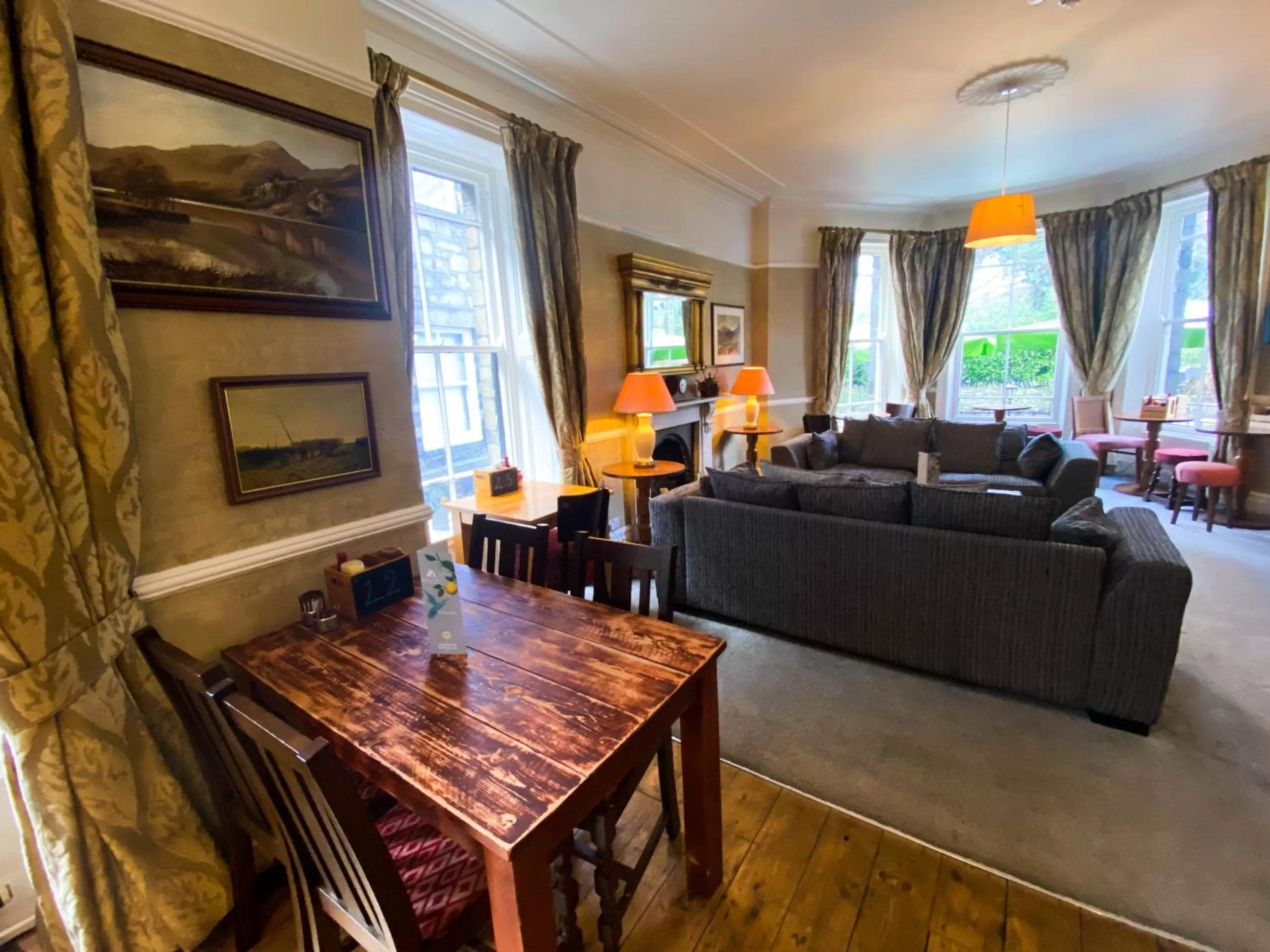 Communal lounge/ TV room in Glan Aber Hotel