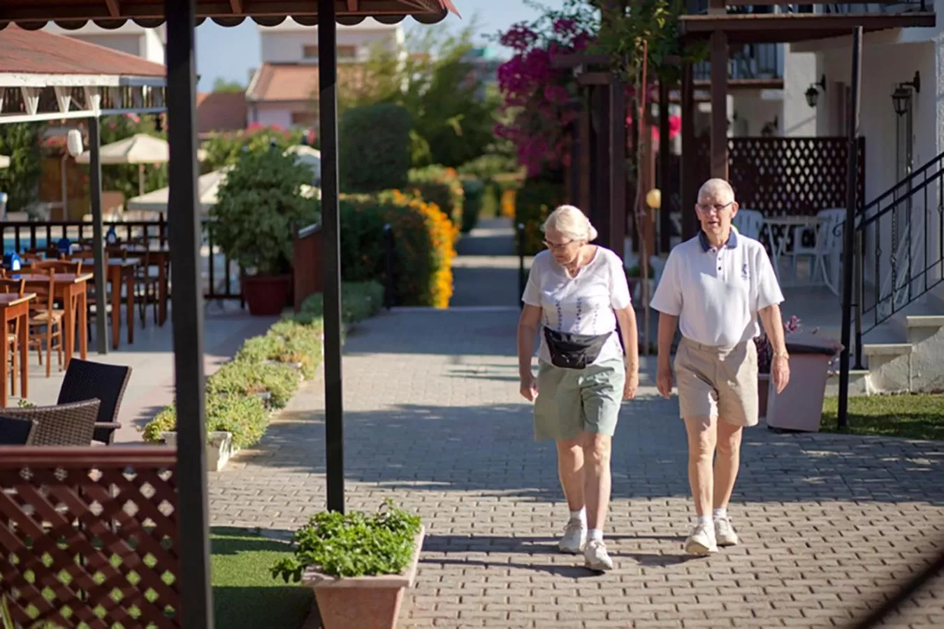 People in Citrus Tree Gardens