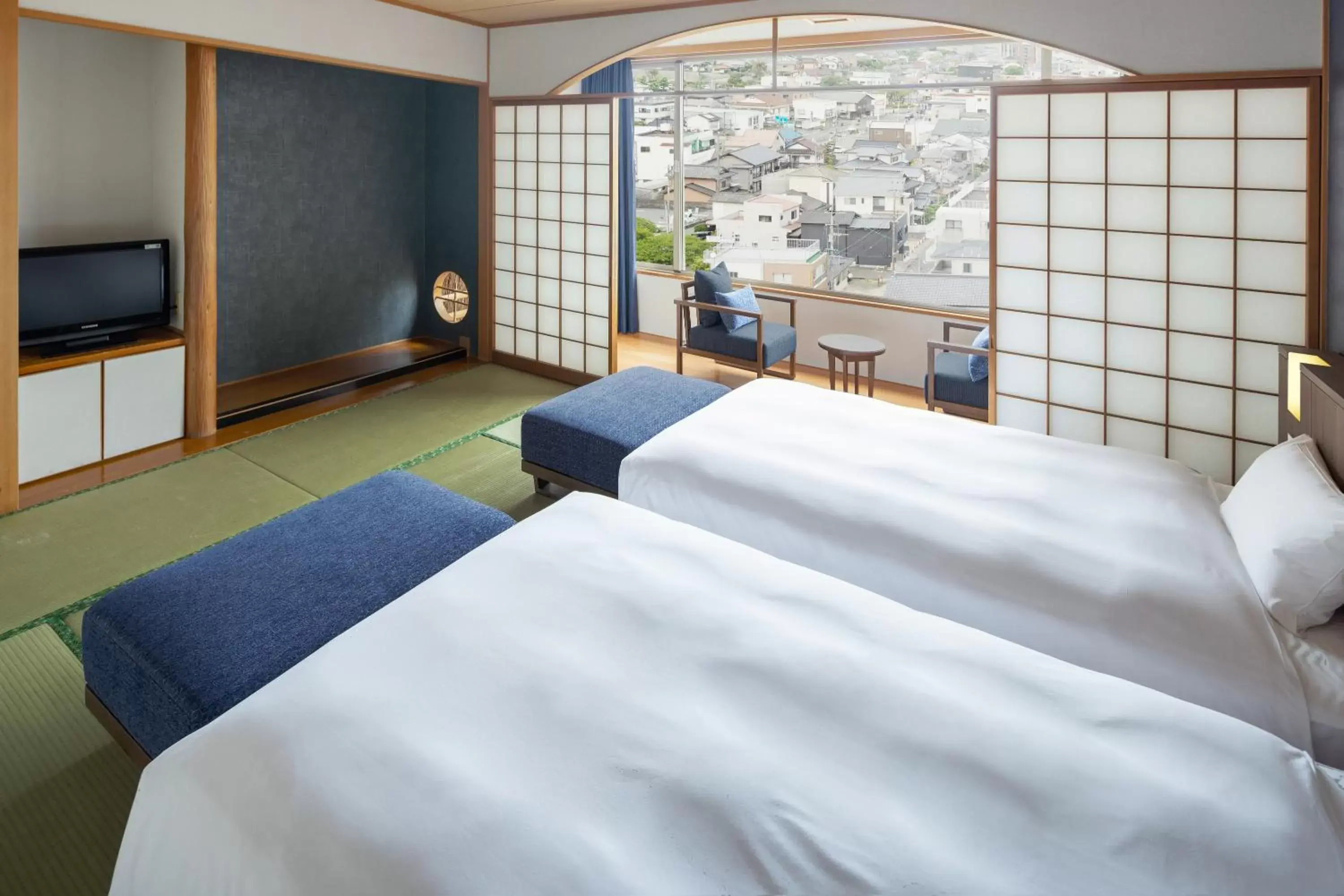Bed in Hotel Sakura Ureshino