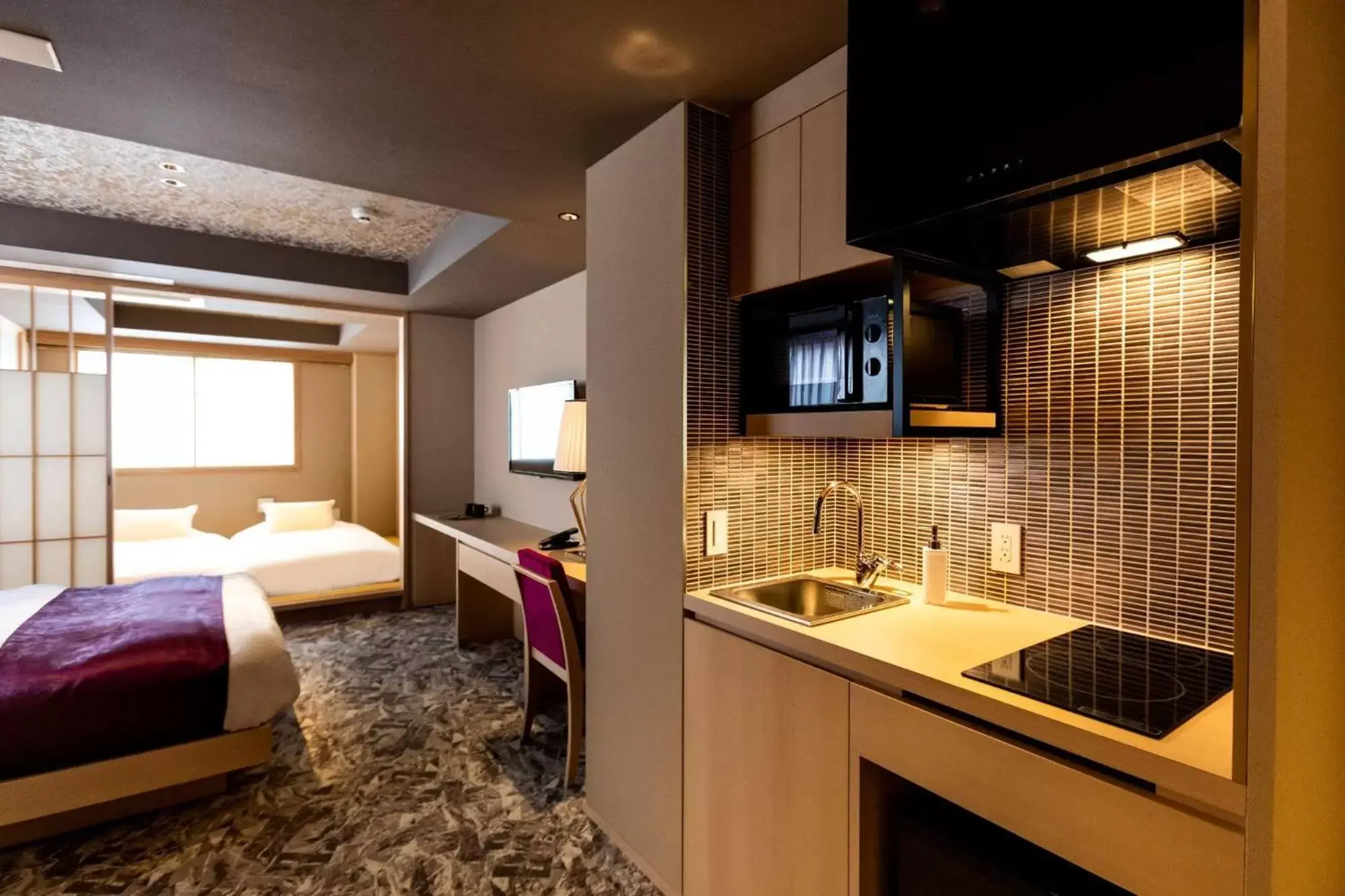 Kitchen or kitchenette, Bed in THE MACHIYA EBISUYA Kitchen or kitchenette, Bed in THE MACHIYA EBISUYA