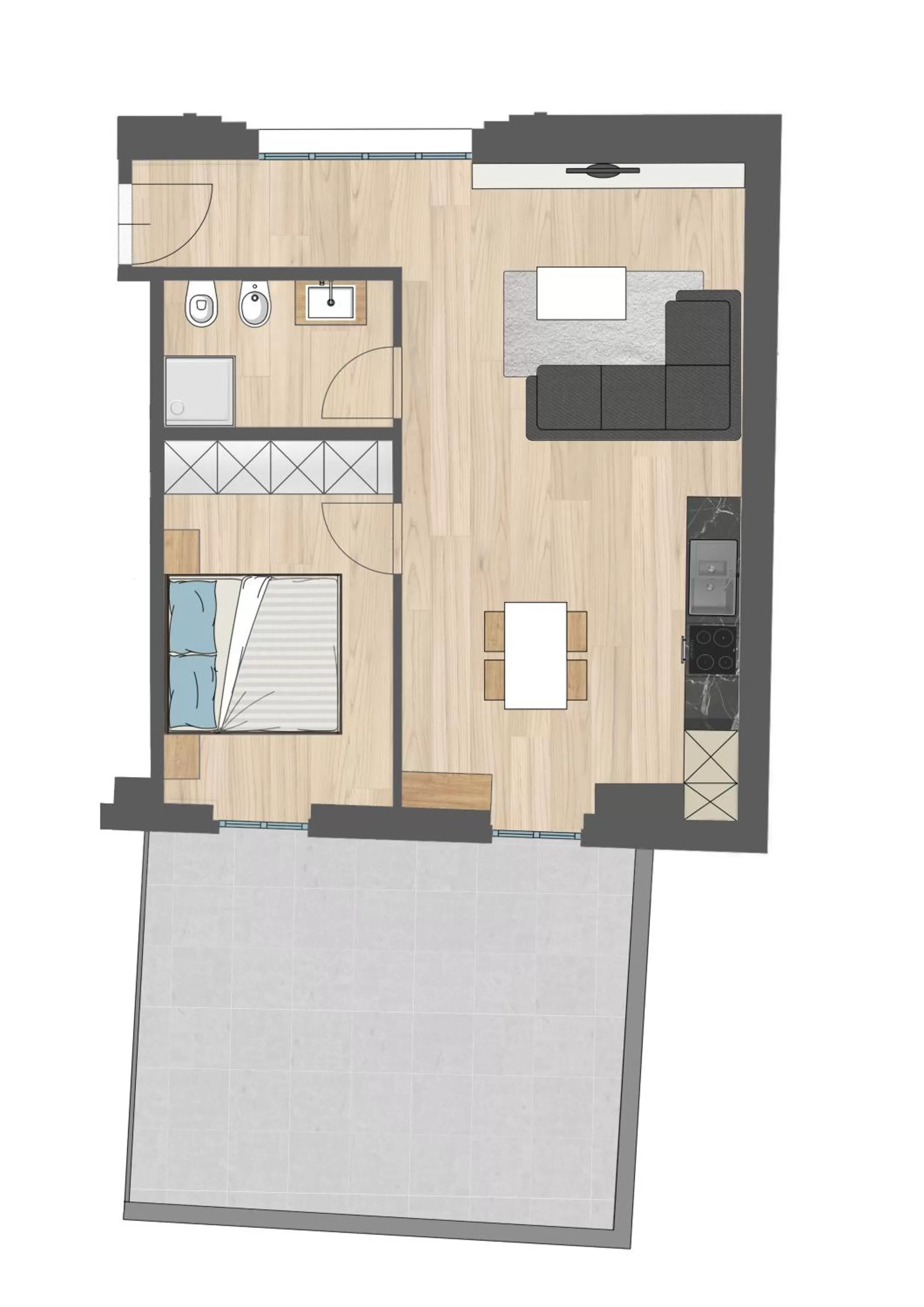 Floor plan in Ah Villaglori Boutique Apartments