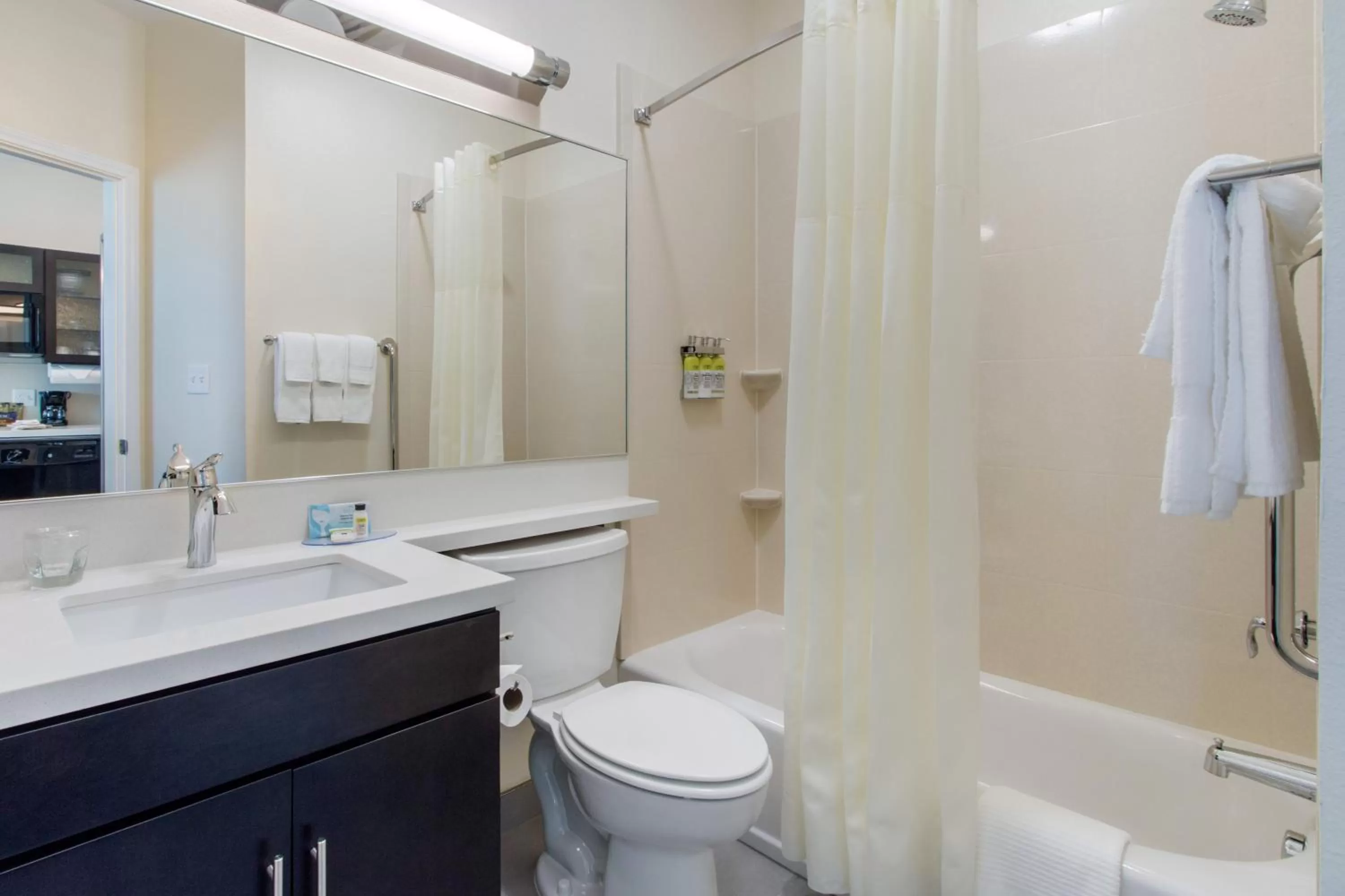 Bathroom in Candlewood Suites - San Antonio Lackland AFB Area by IHG