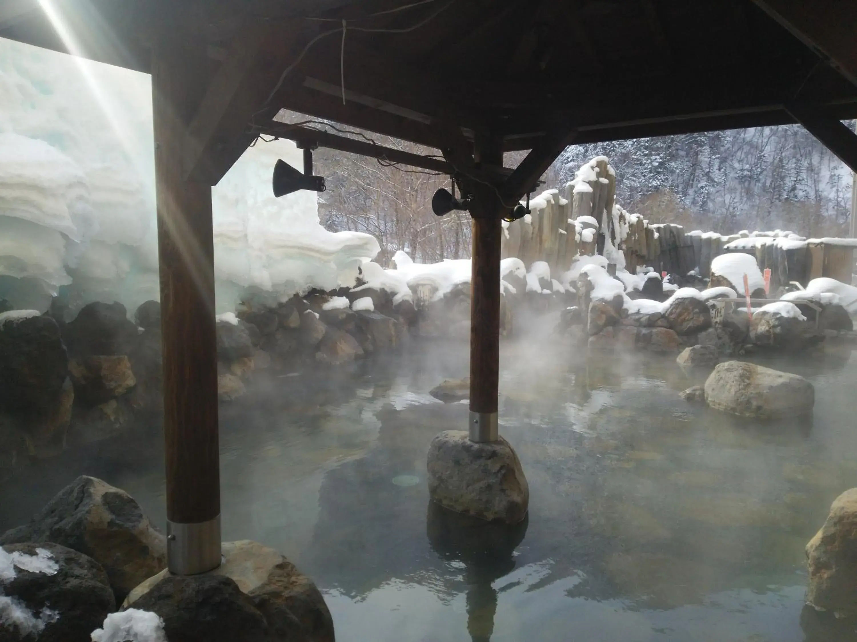 Winter, View in Sounkyo Kanko Hotel