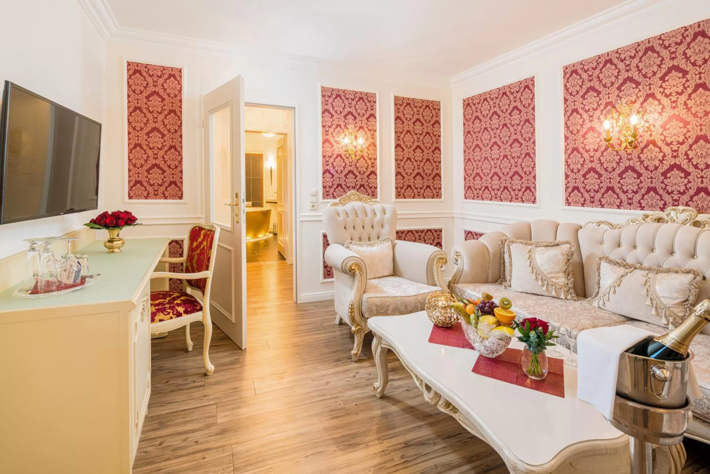 Seating area in Schlosshotel Klaffenbach