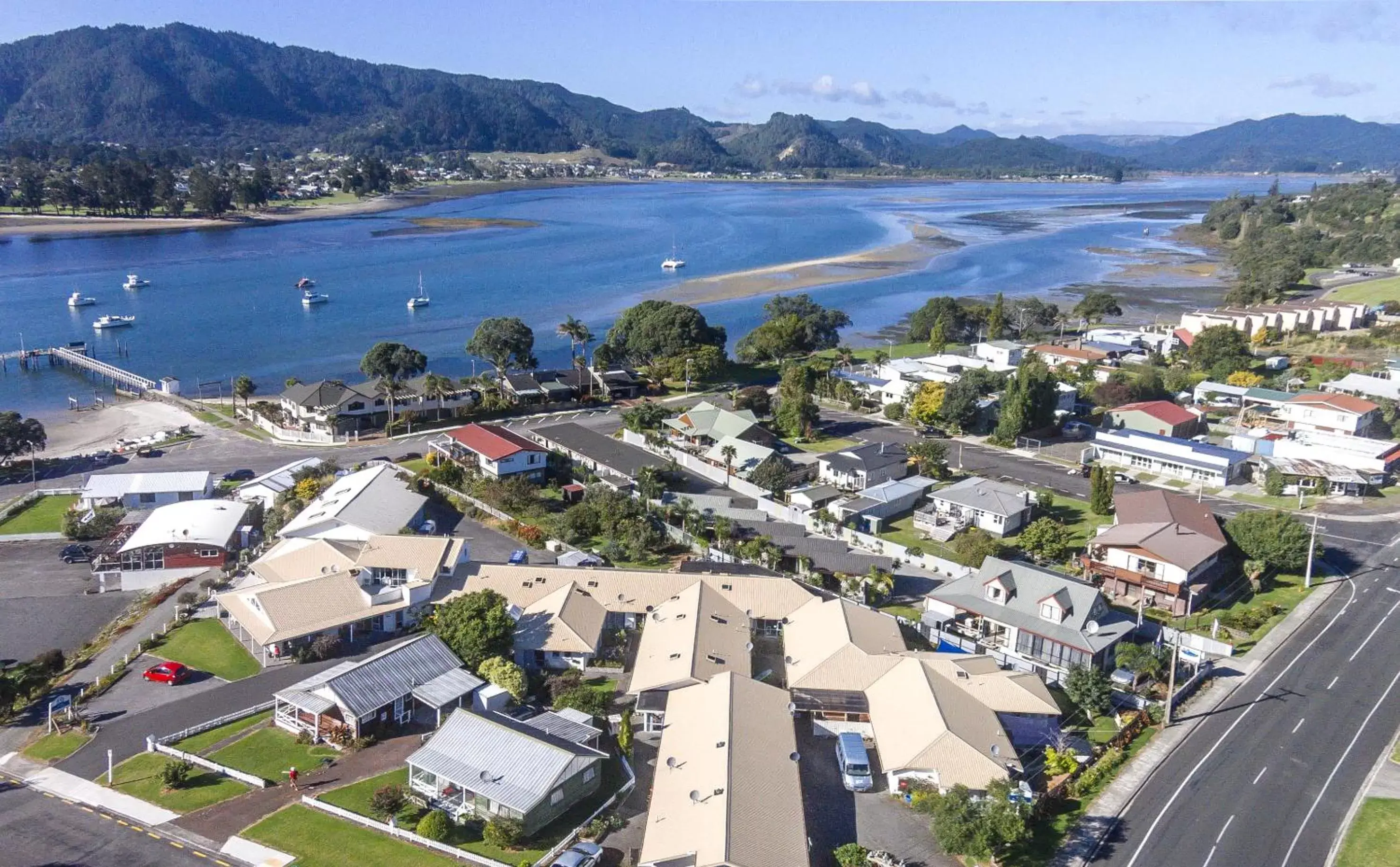 Bird's eye view, Bird's-eye View in Tairua Shores Motel