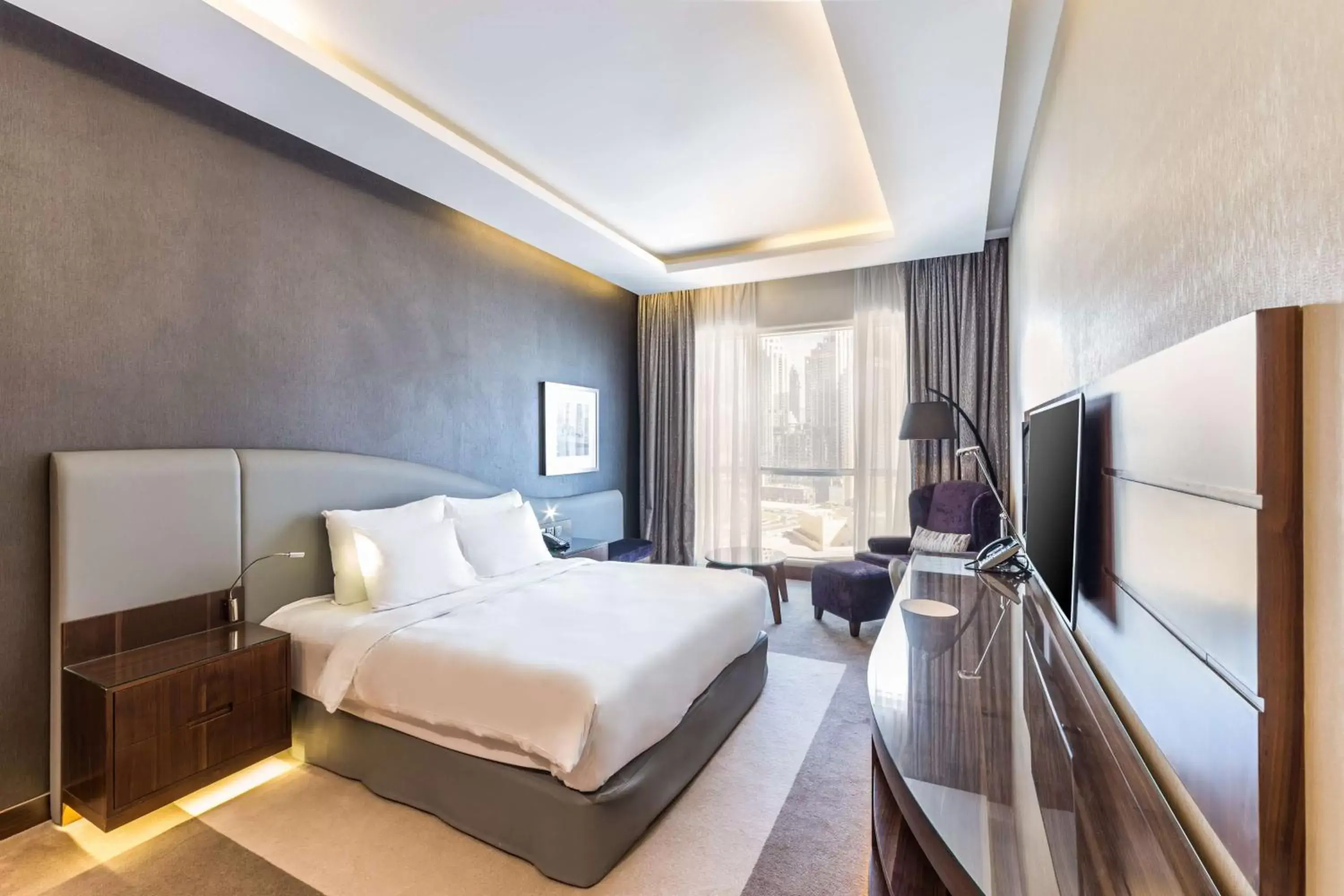 Bed in Radisson Blu Hotel, Dubai Waterfront