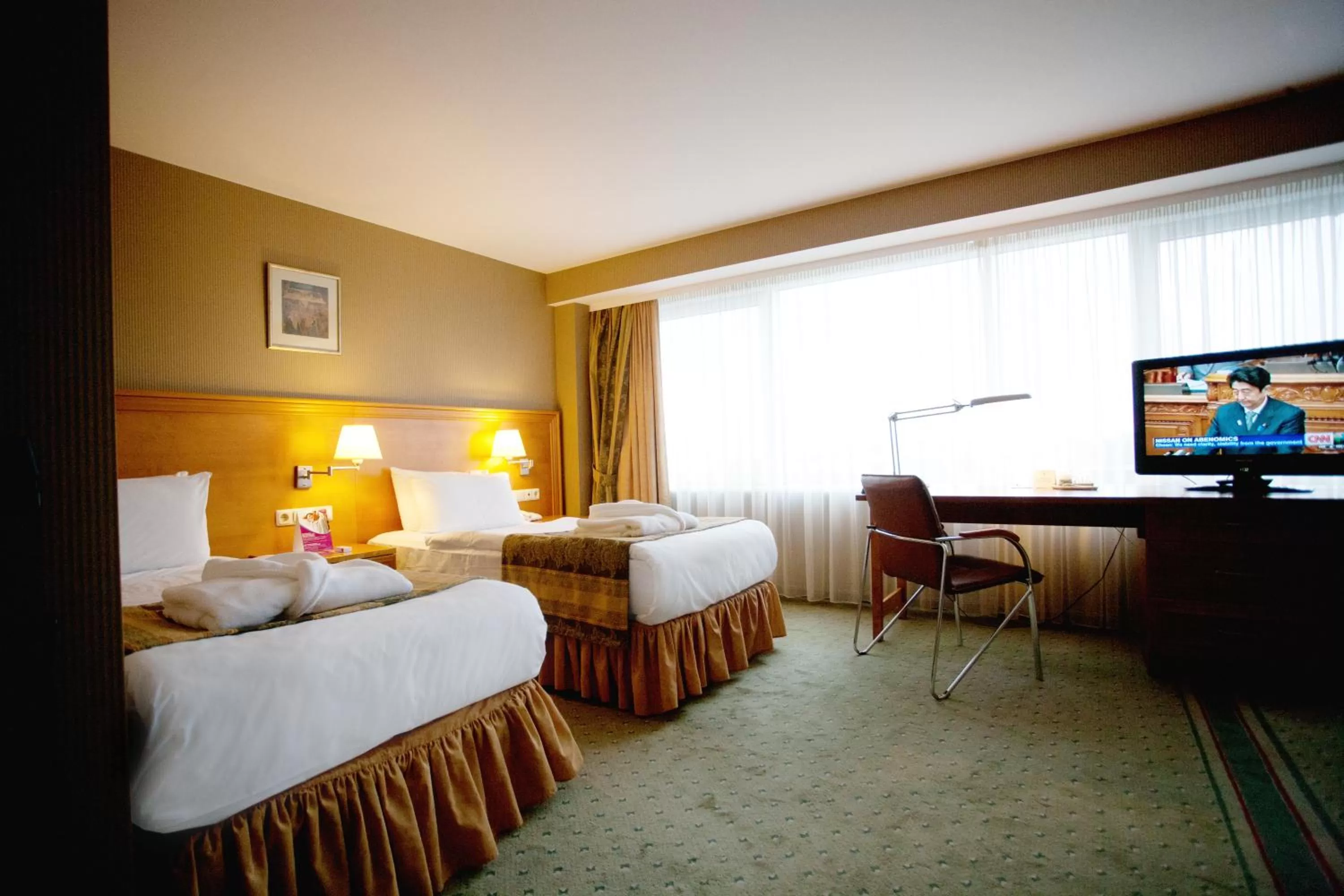 Bed in VILNIUS PARK PLAZA HOTEL, Restaurant & Terrace, Panorama Bar, Conference & Banquet Center