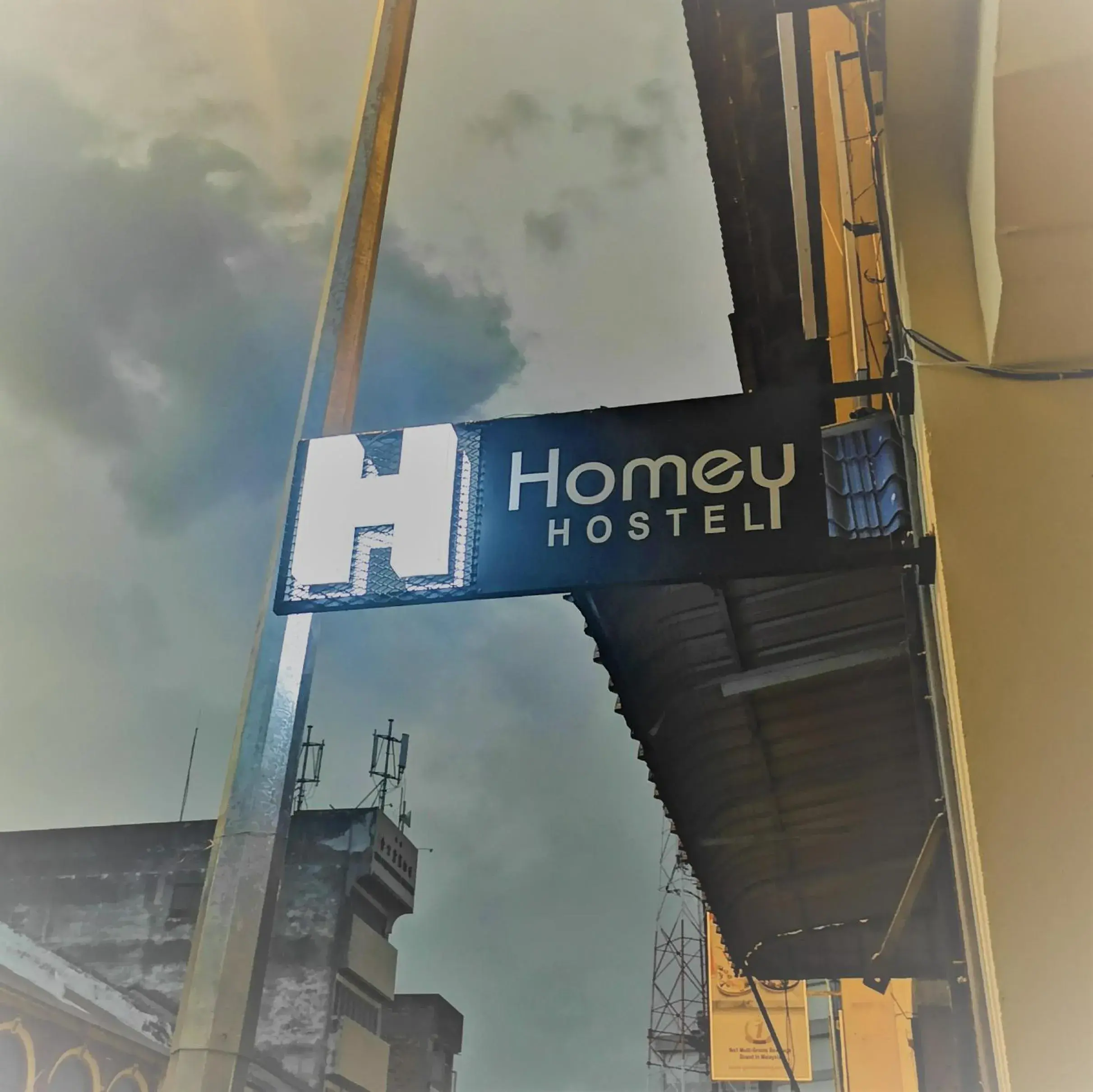 Property building, Property Logo/Sign in Homey Hostel