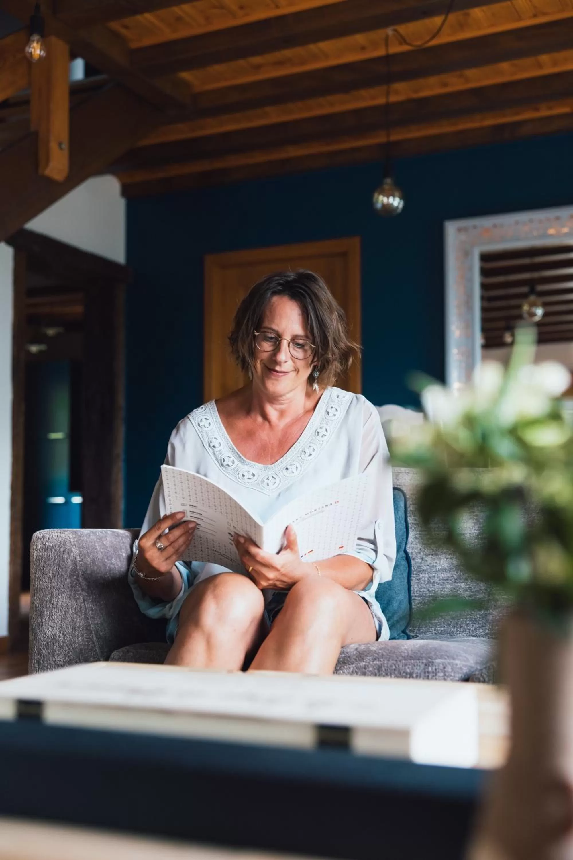 Living room in B&B La Forge de Diogne - luxury and cosy alpine lodge
