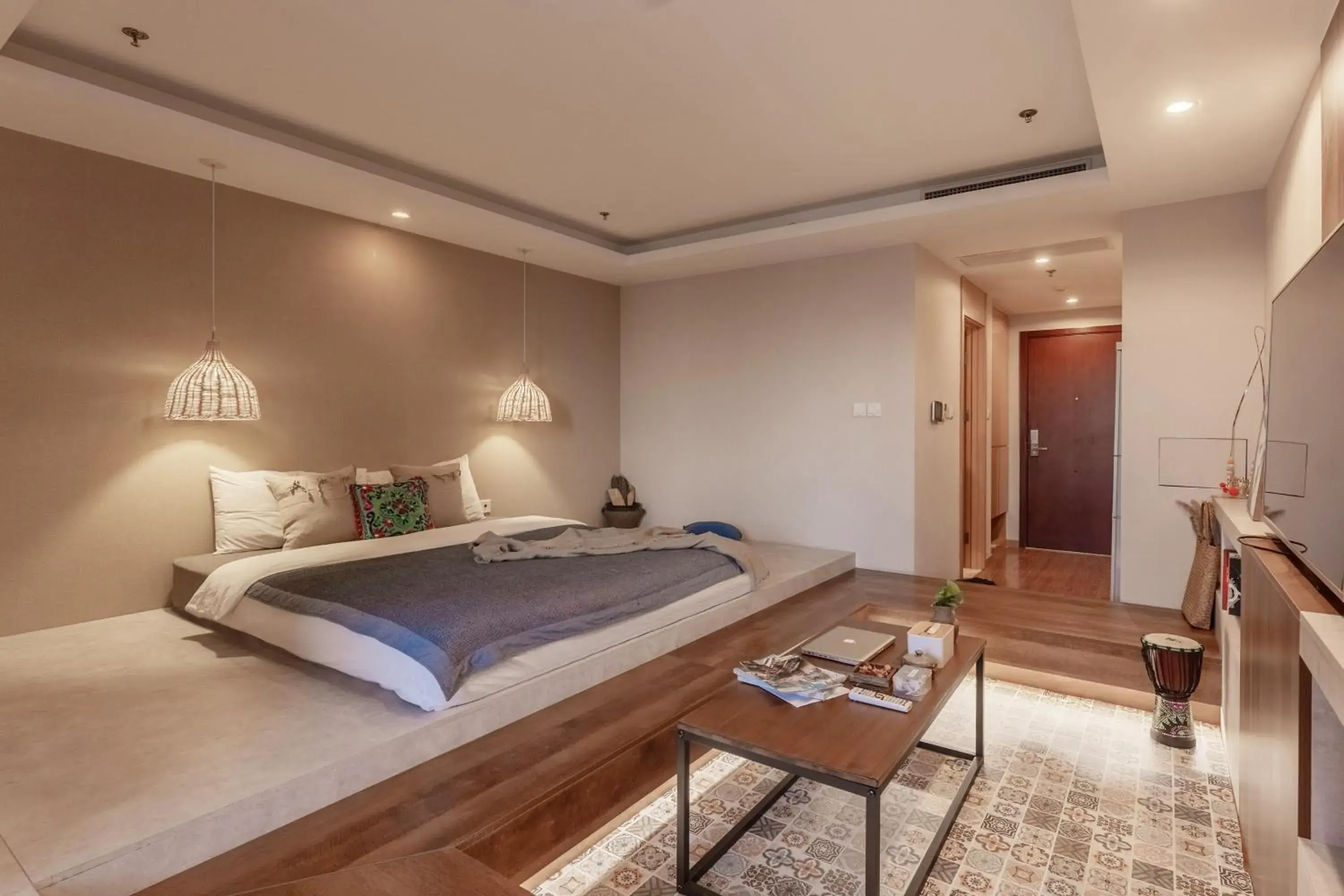 Bed in Tianjin G'apartment - Five Great Avenues