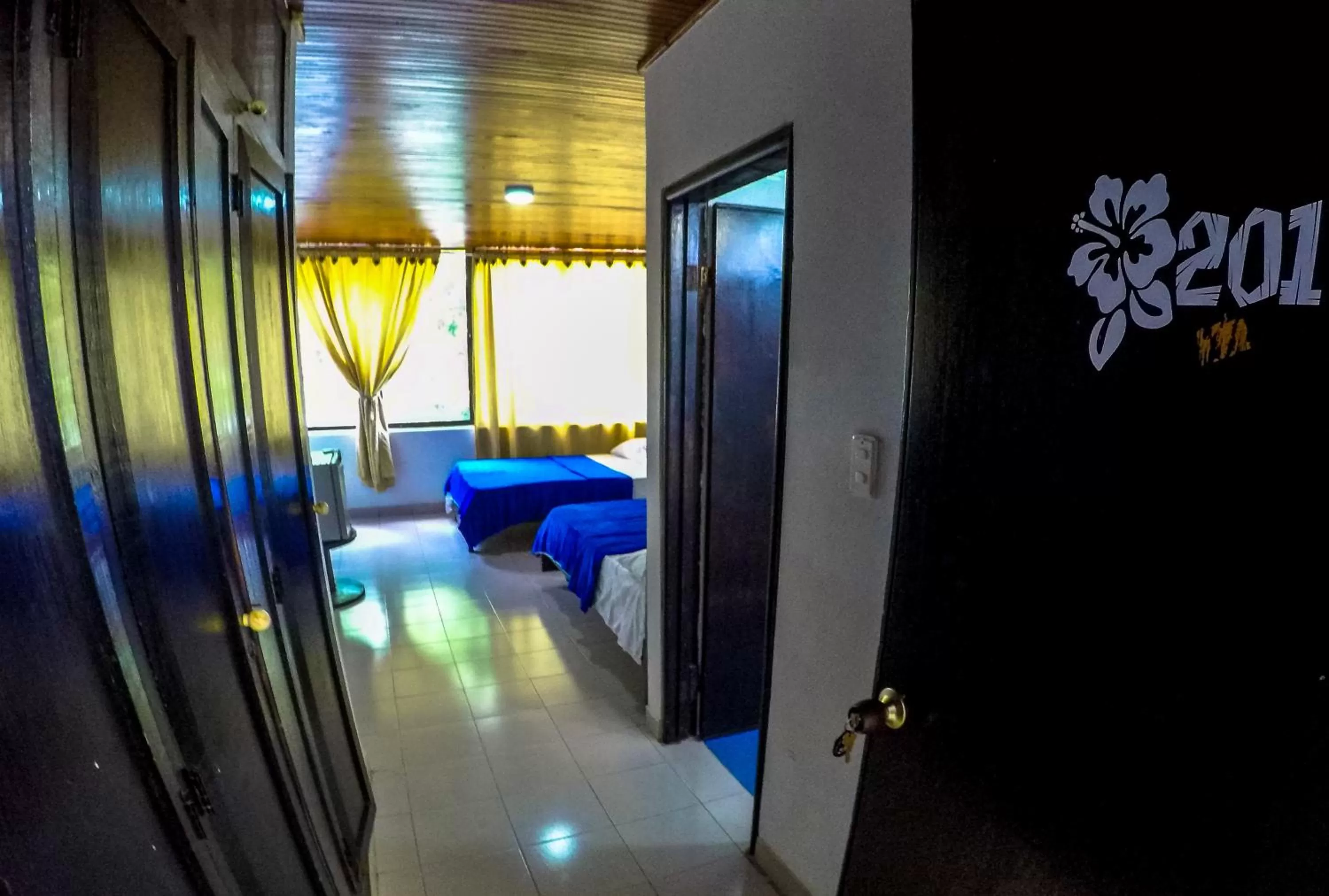 Bed in Posada Cultural Bahia Sonora