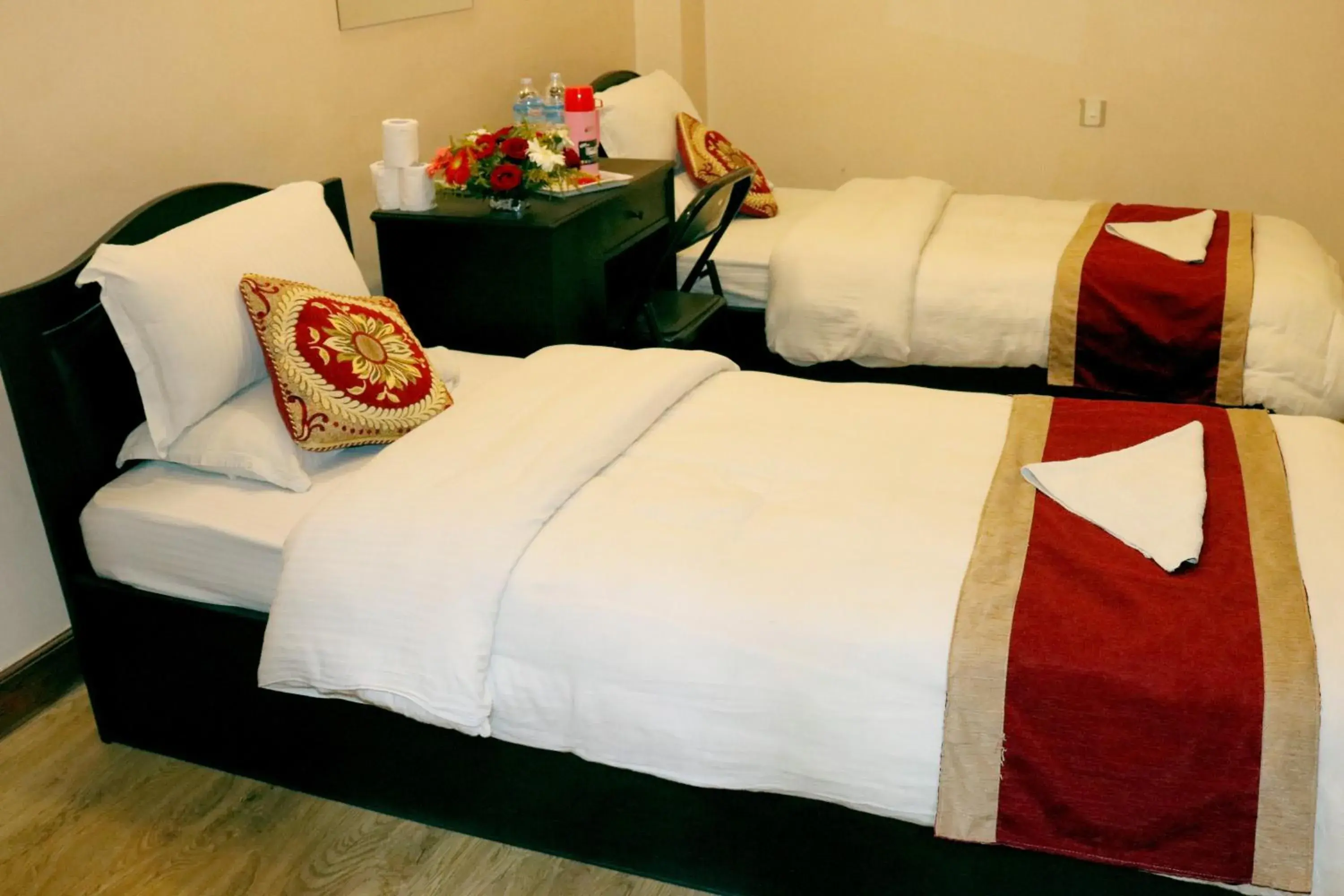 Bed in Hotel Nepalaya