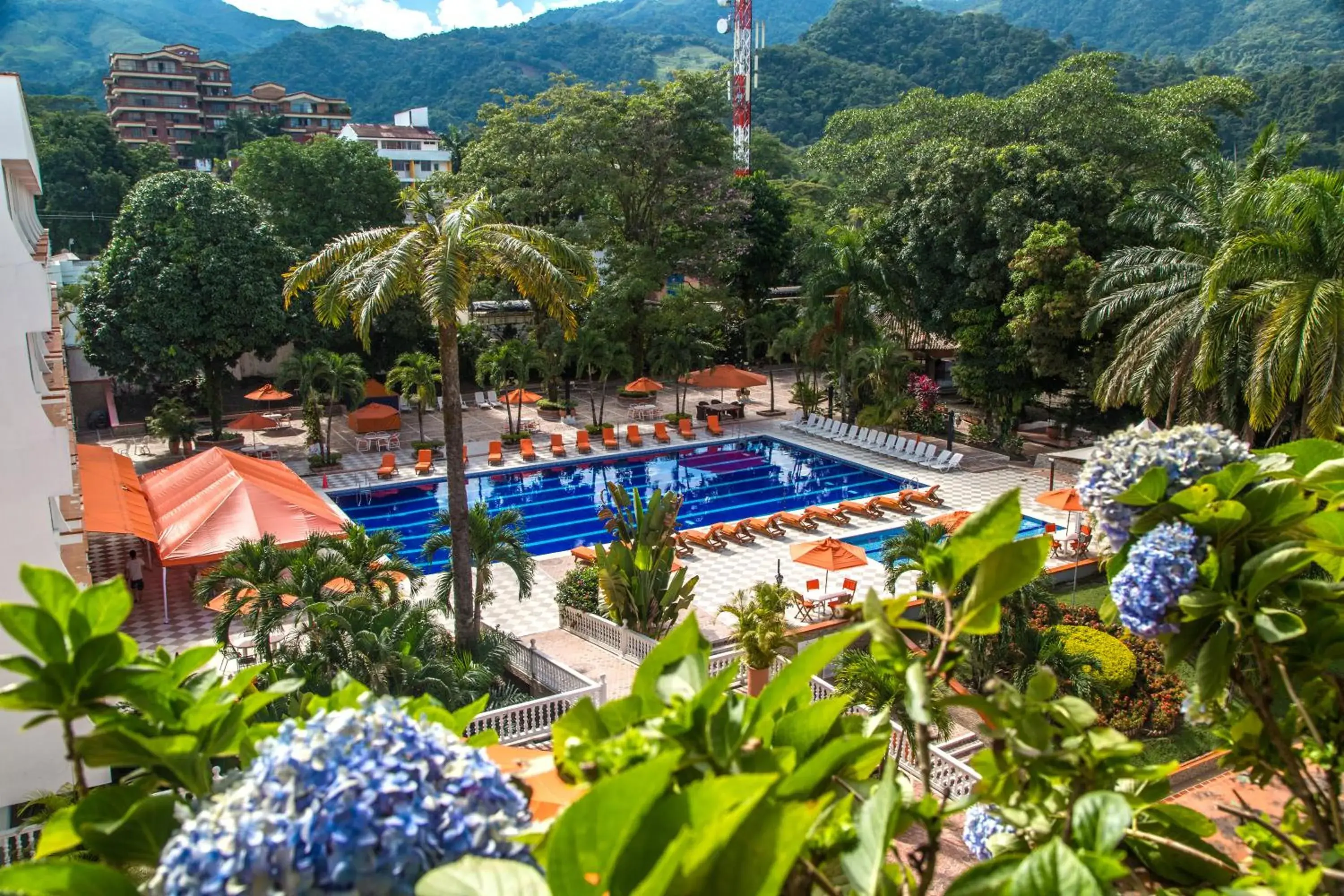 Bird's eye view, Pool View in Hotel del Llano