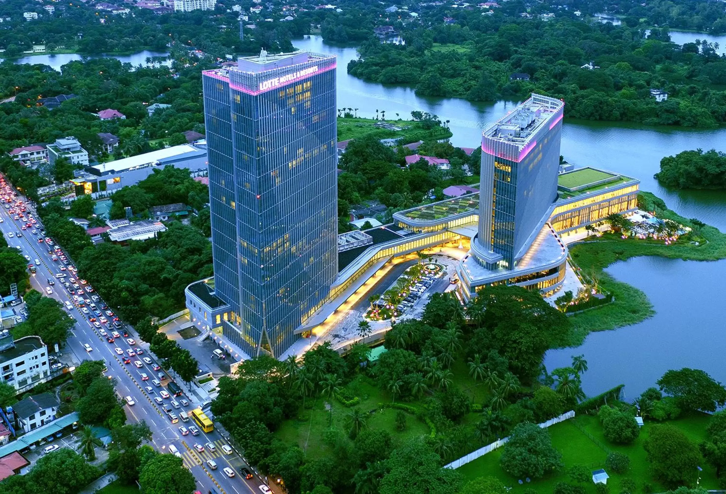 Property building, Bird's-eye View in LOTTE Hotel Yangon