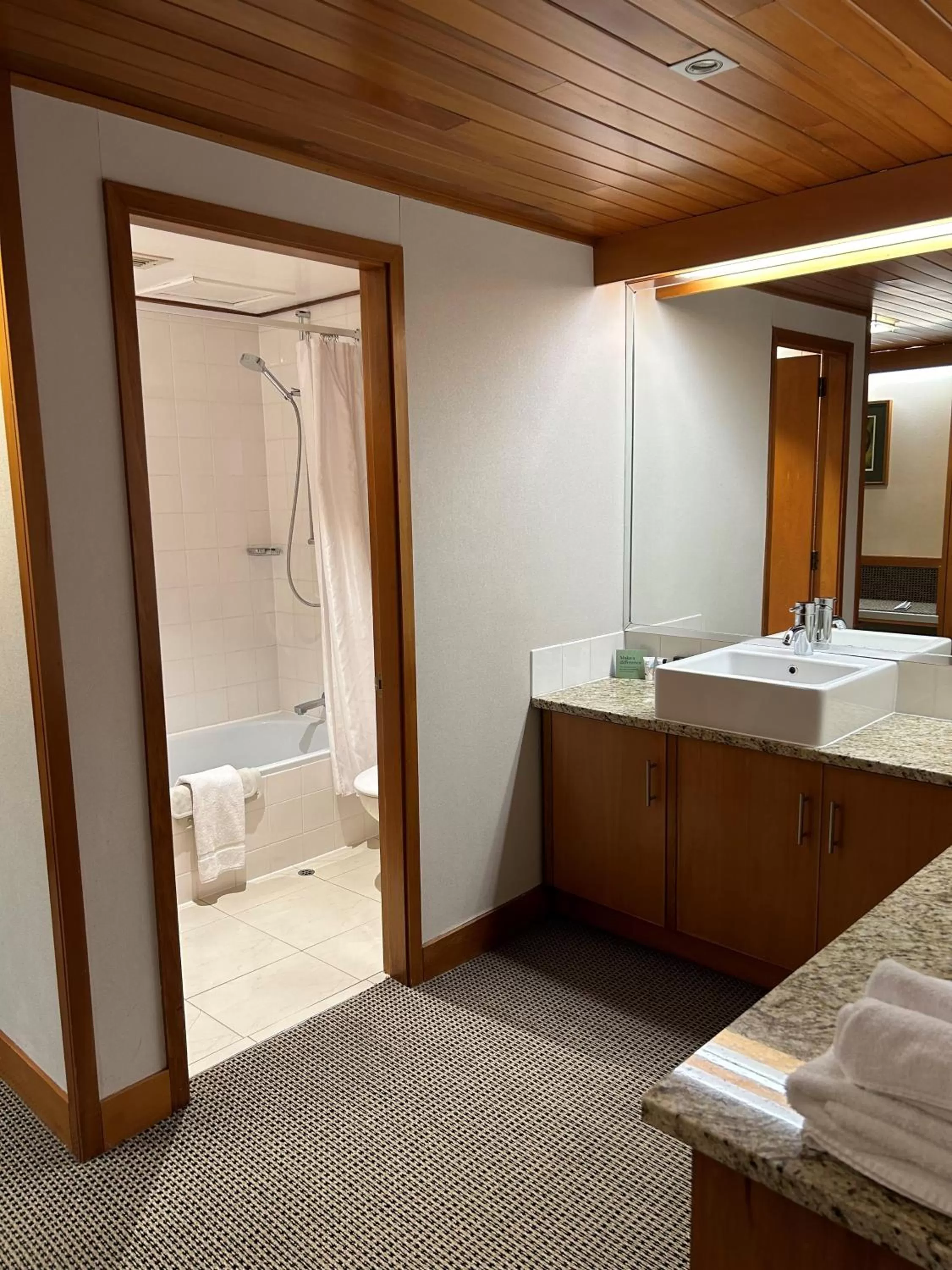 Bathroom, Bed in Commodore Airport Hotel Christchurch