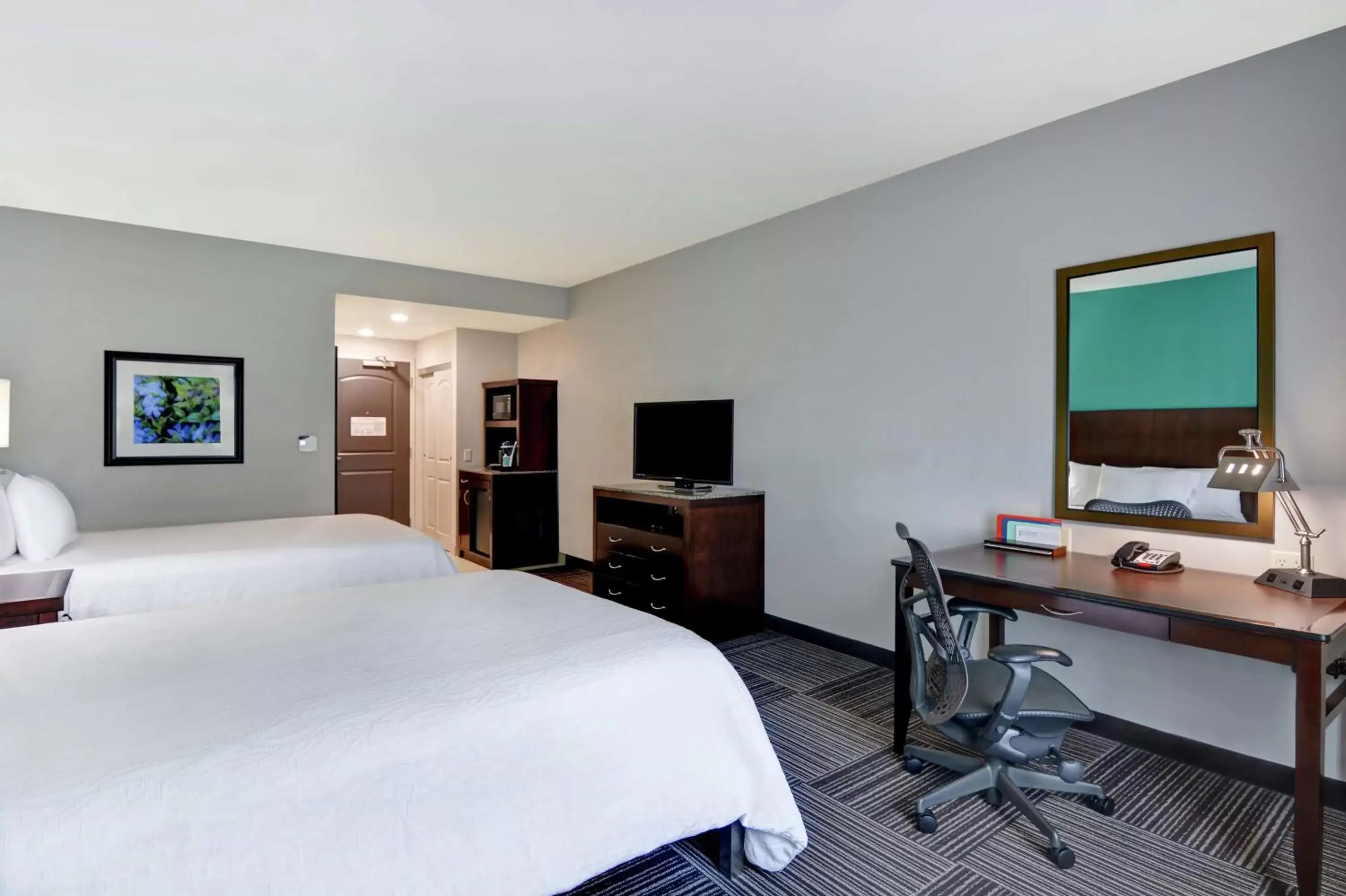 Bedroom, TV/Entertainment Center in Hilton Garden Inn and Fayetteville Convention Center