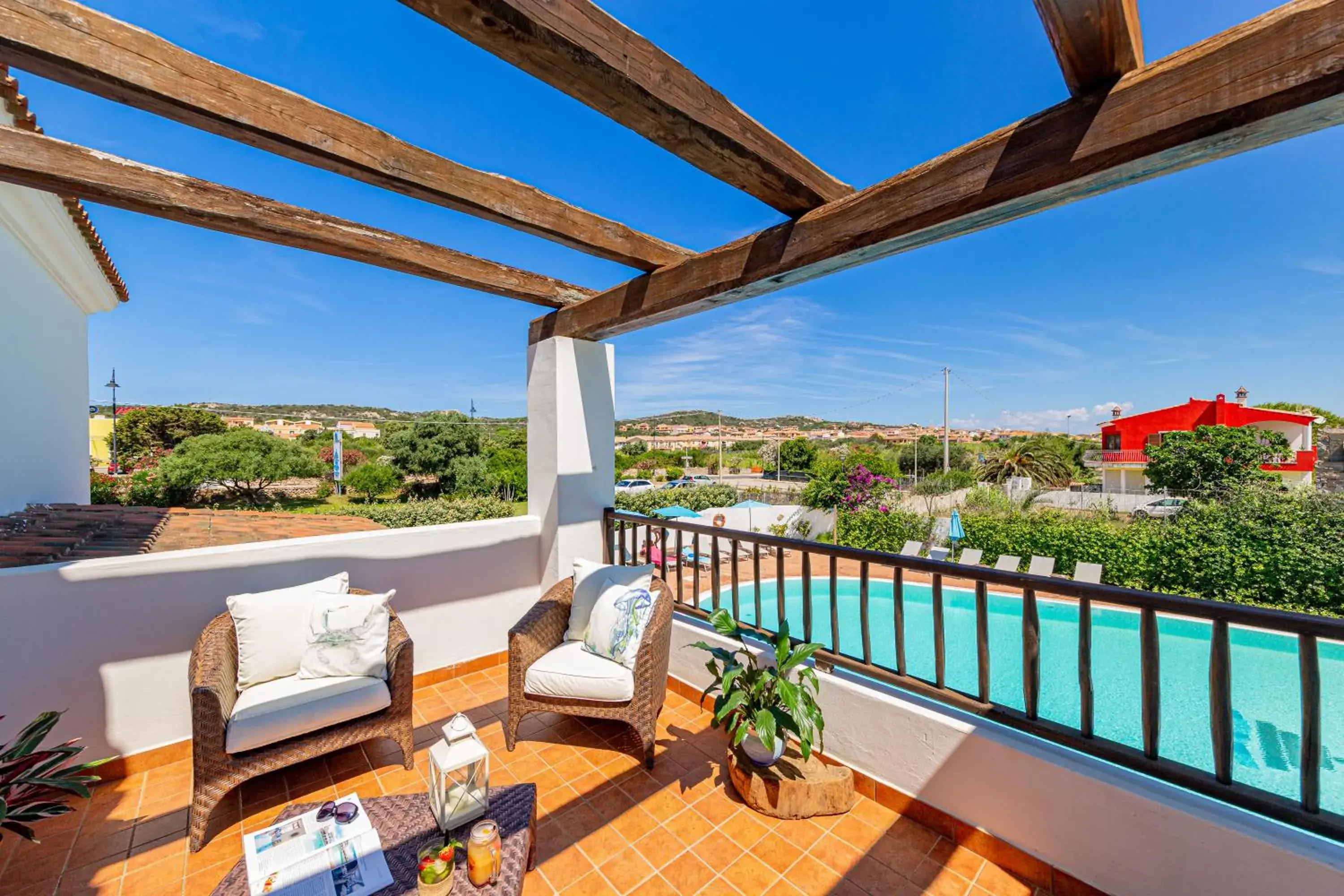 Pool view, Balcony/Terrace in Hotel La Funtana