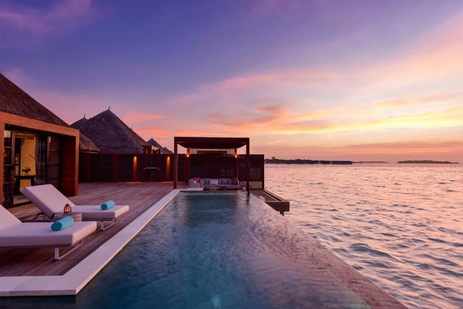 Sea view, Swimming Pool in Four Seasons Resort Maldives at Kuda Huraa
